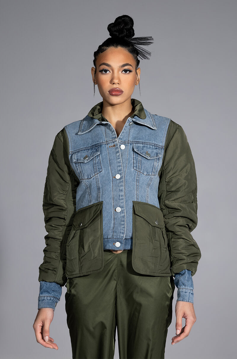 NYLON DENIM JACKET