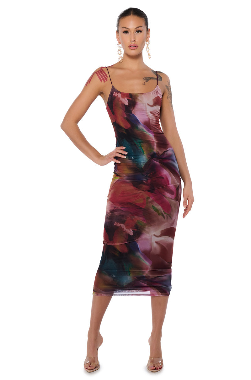 EVERLY PRINTED MIDI DRESS