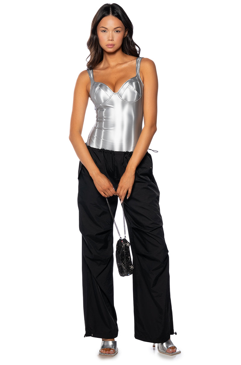 MILKY WAY METALLIC CASUAL BODYSUIT