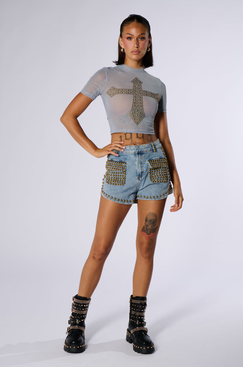 LOSE CONTROL DENIM SHORT