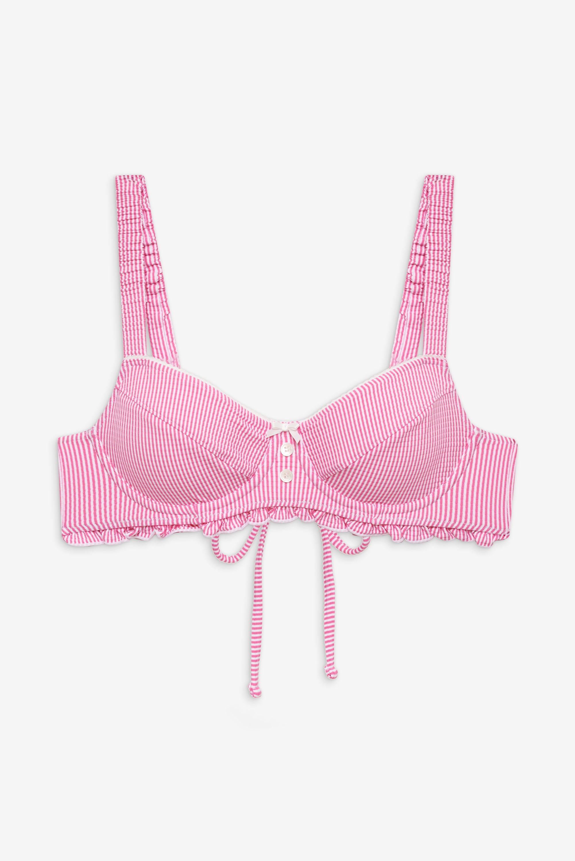 Jane Underwire Bikini Top - Pink Stripe