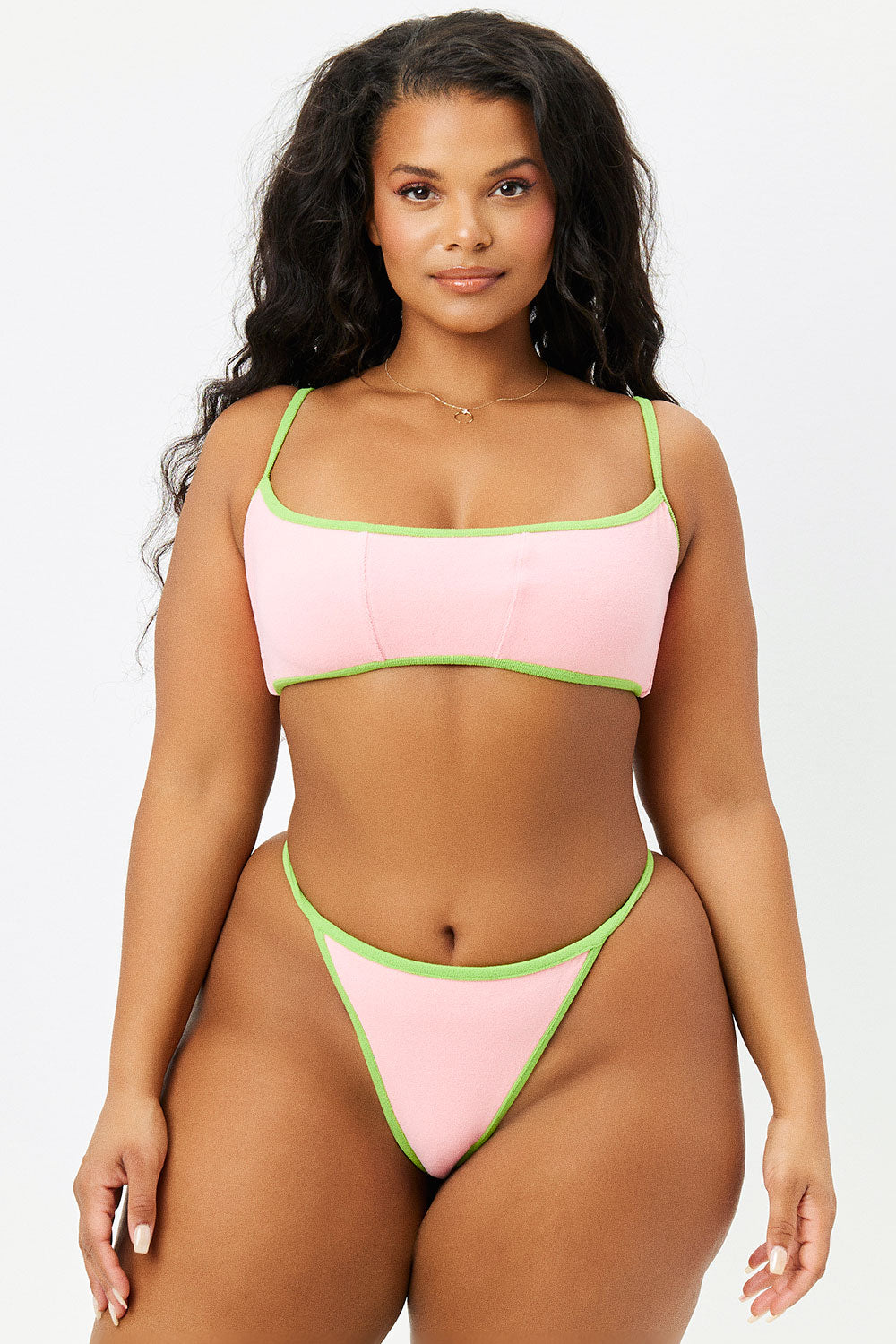 Harmony Terry Thong Bikini Bottom - Summer Melon