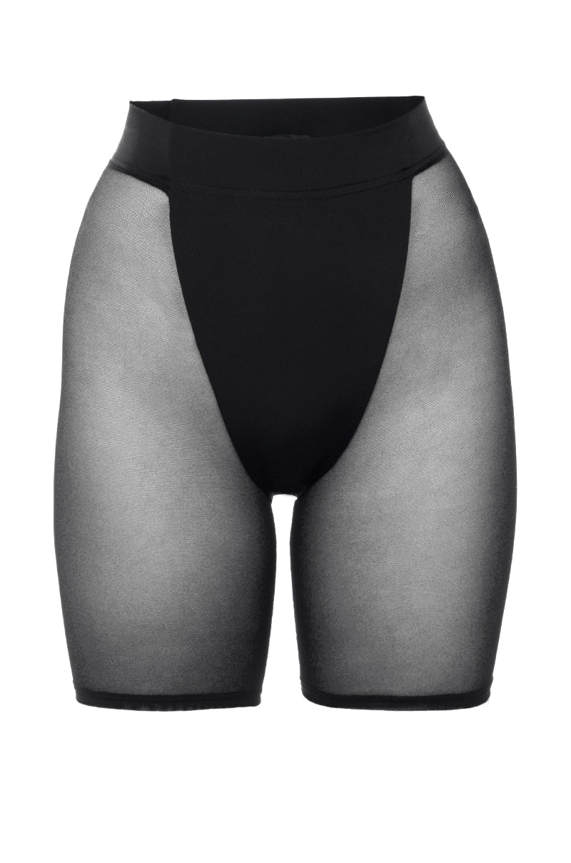 BARELY THERE MESH BIKER SHORT