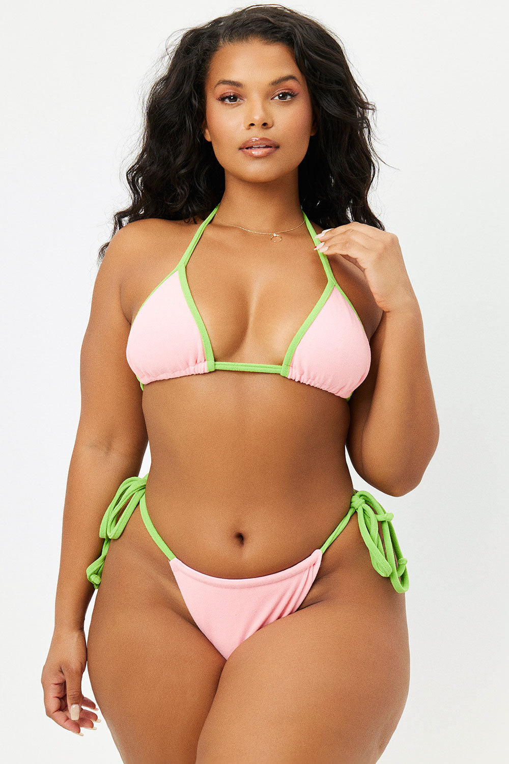 Tia Terry Triangle Bikini Top - Summer Melon