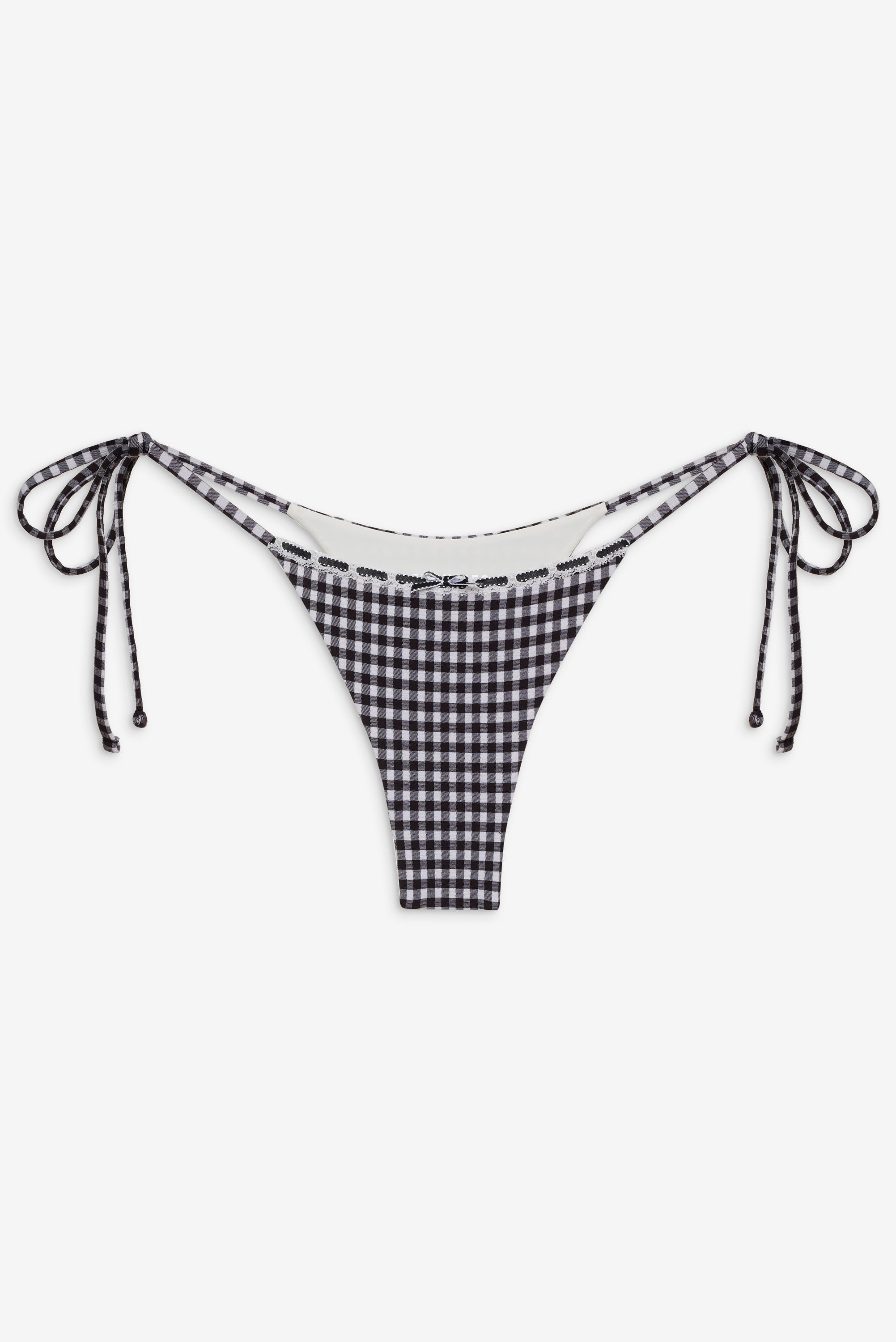 Divine Gingham Skimpy Bikini Bottom - Blackberry Gingham