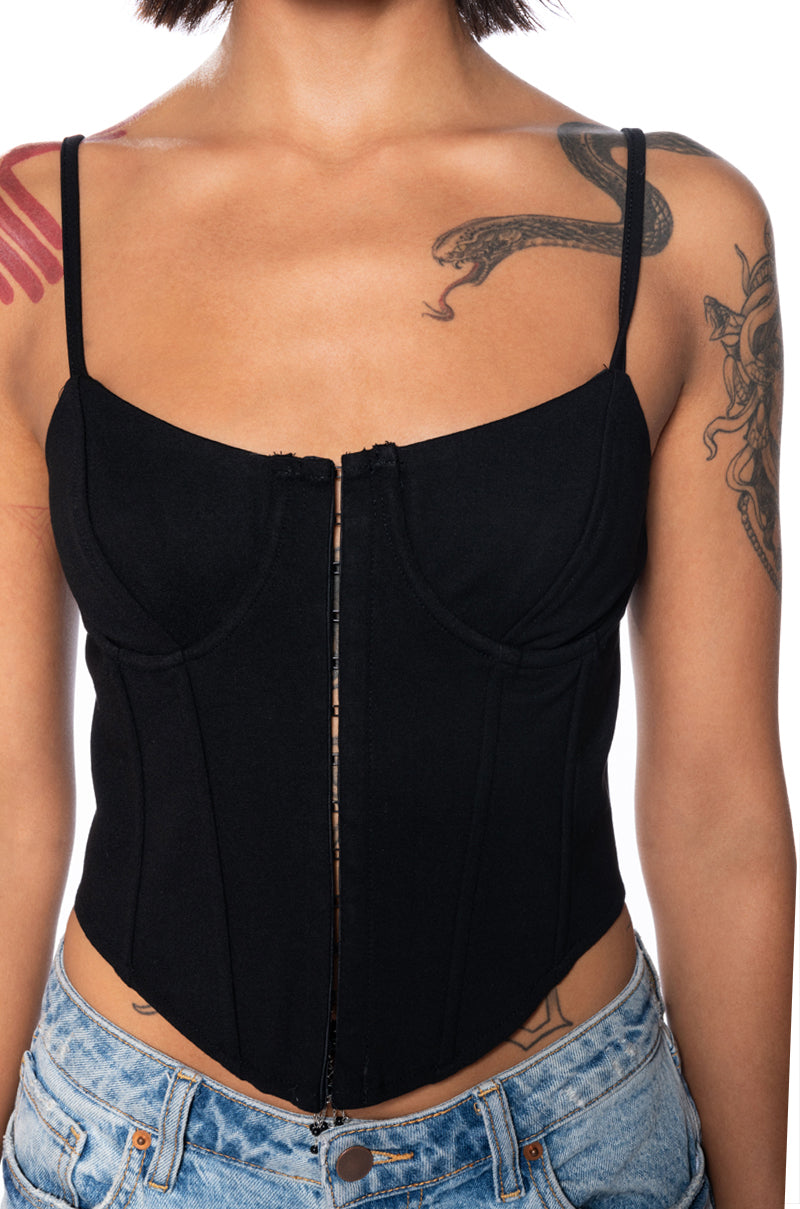 UNAPOLOGETIC KNIT CORSET TOP