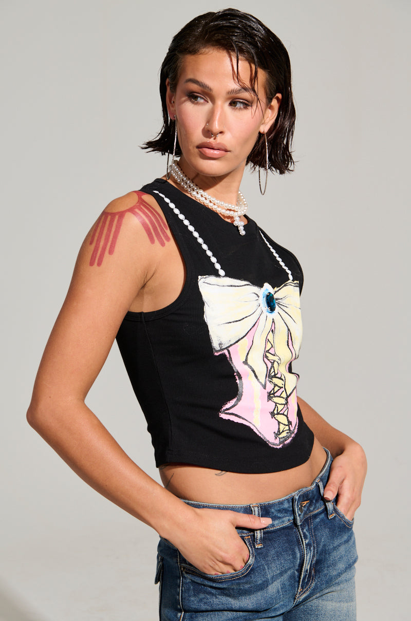 SUPER LADYLIKE SLEEVELESS GRAPHIC TANK