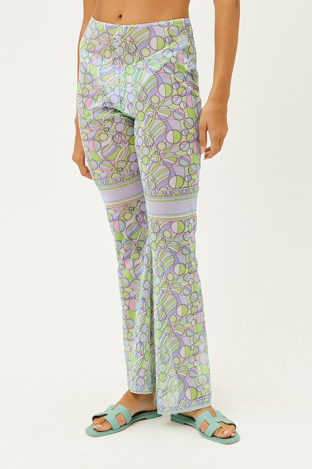 Joey Low Rise Mesh Pants - Vortex