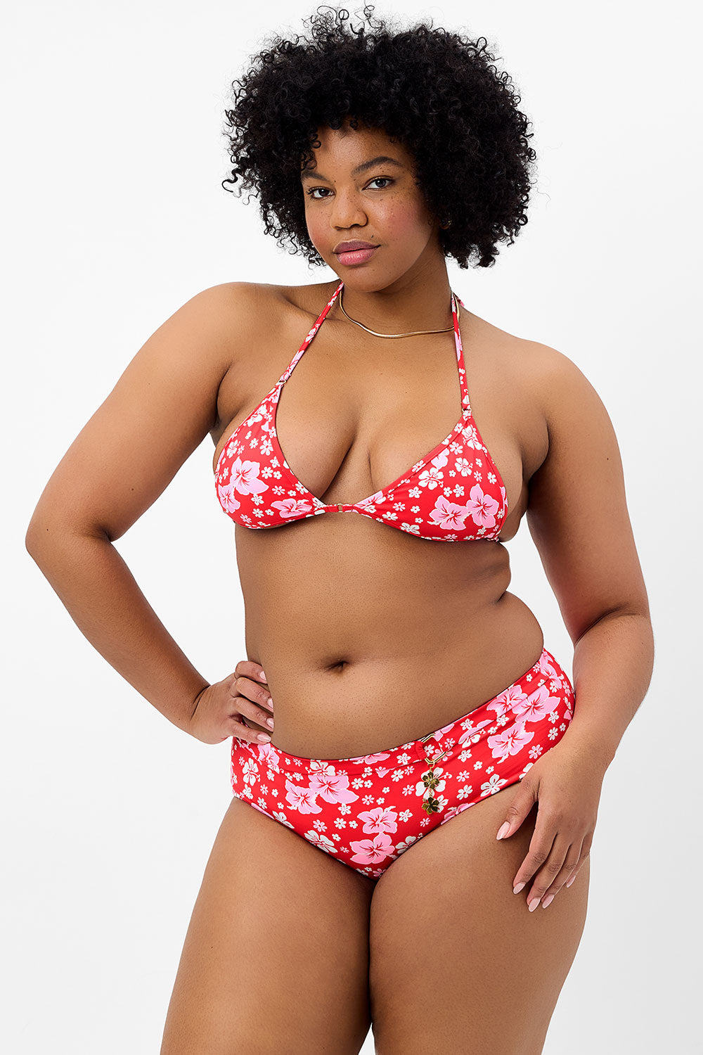 Lisa Floral Full Coverage Bikini Bottom - Coconut Girl