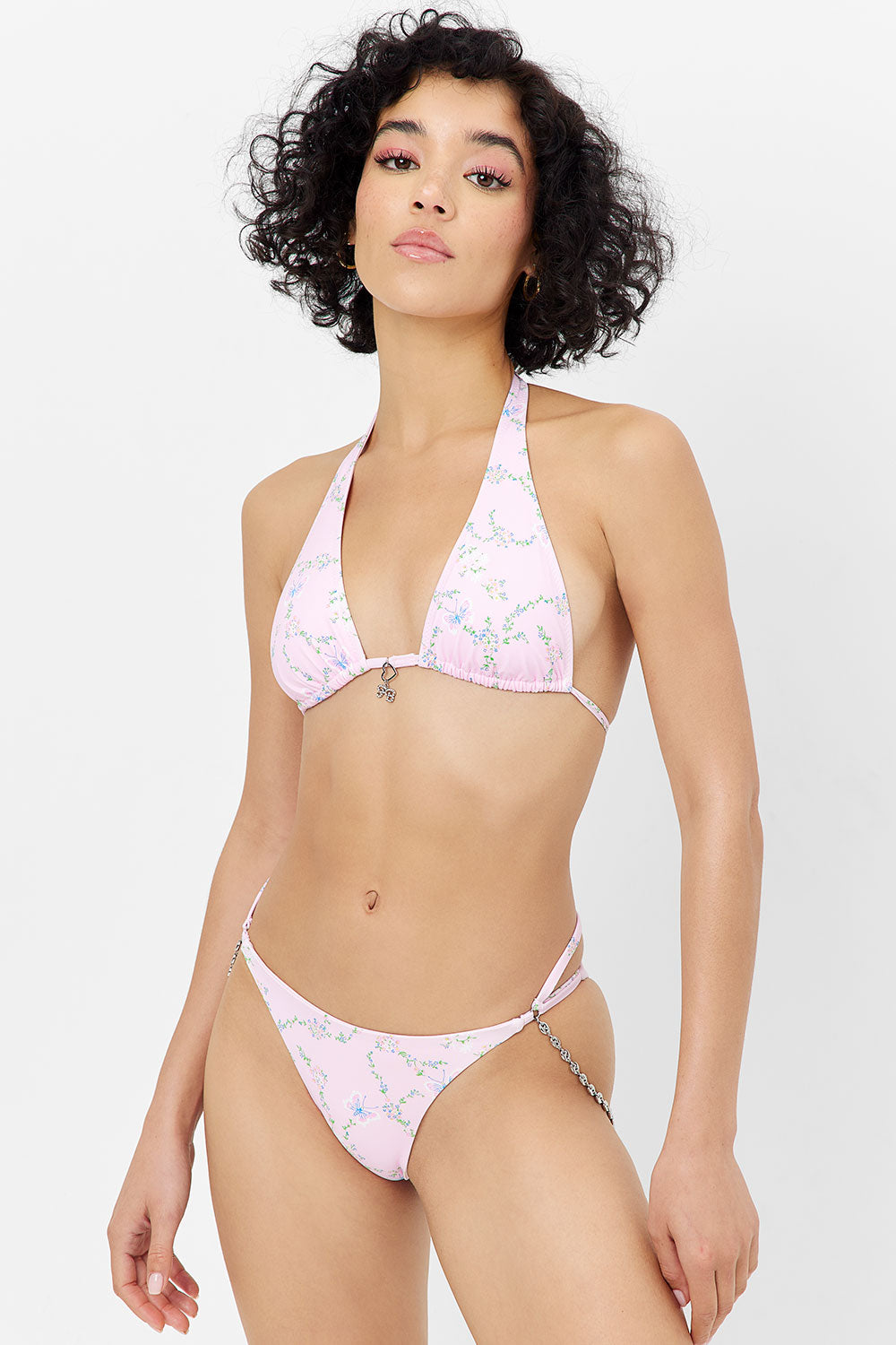 Isabella Floral Chain Bikini Bottom - Fairytale