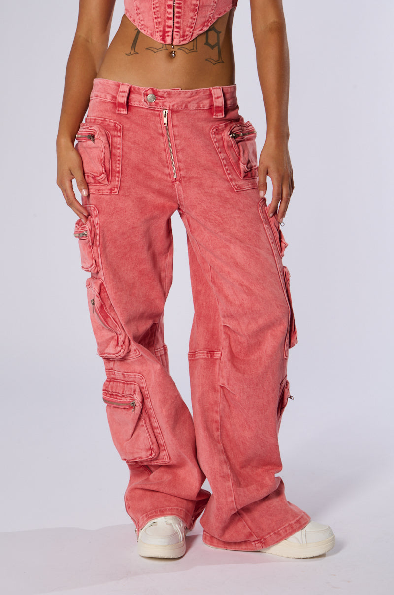 OUT THE MUD ACID WASH CARGO PANT