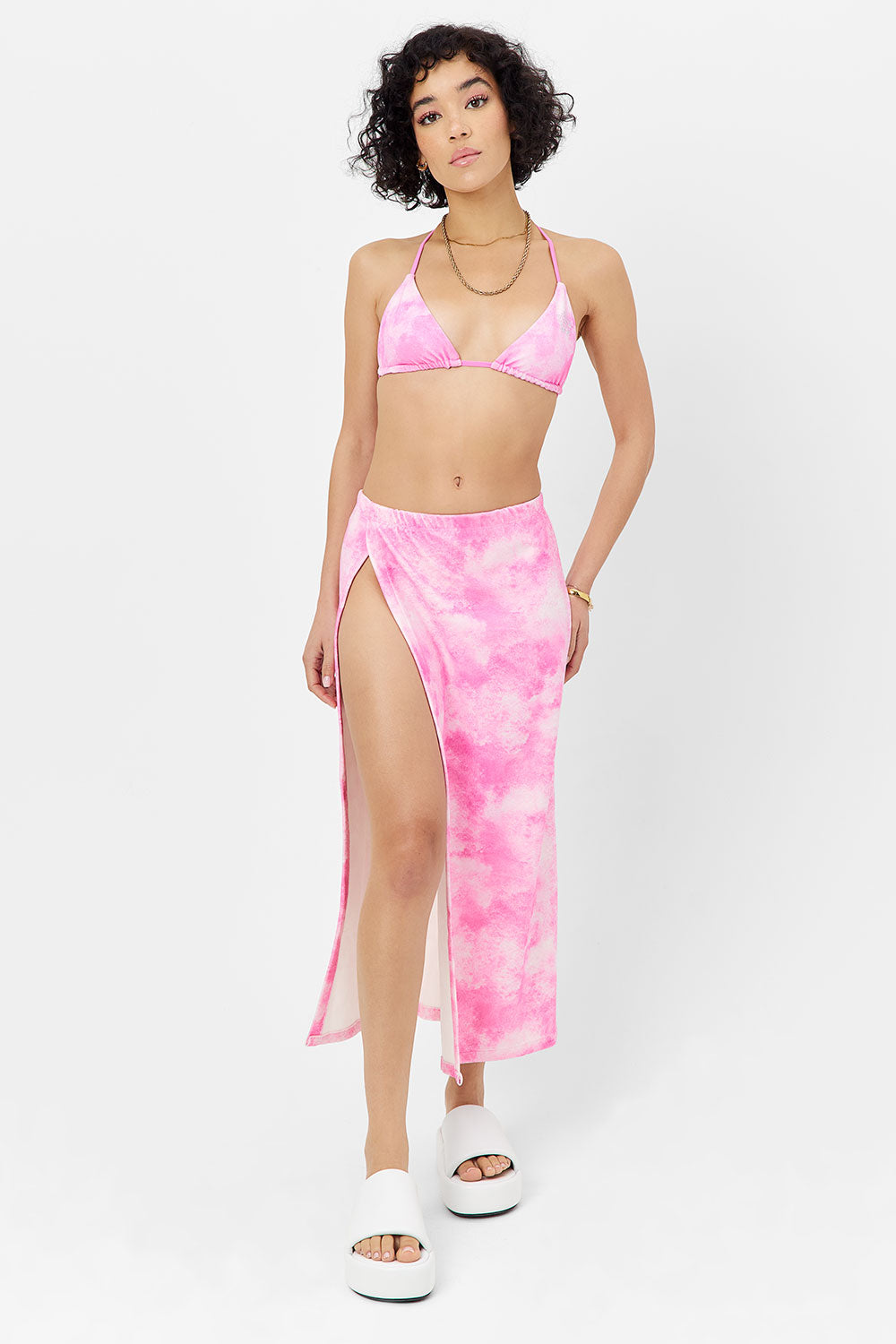 Stacey Terry Maxi Skirt - Distorted Pink Dye