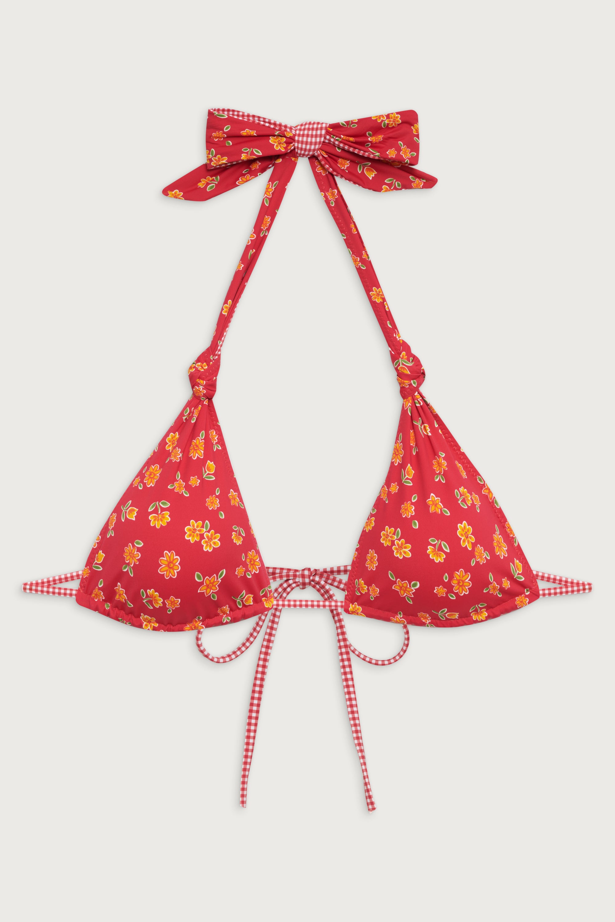 Kealy Reversible Triangle Bikini Top - Summer Flower