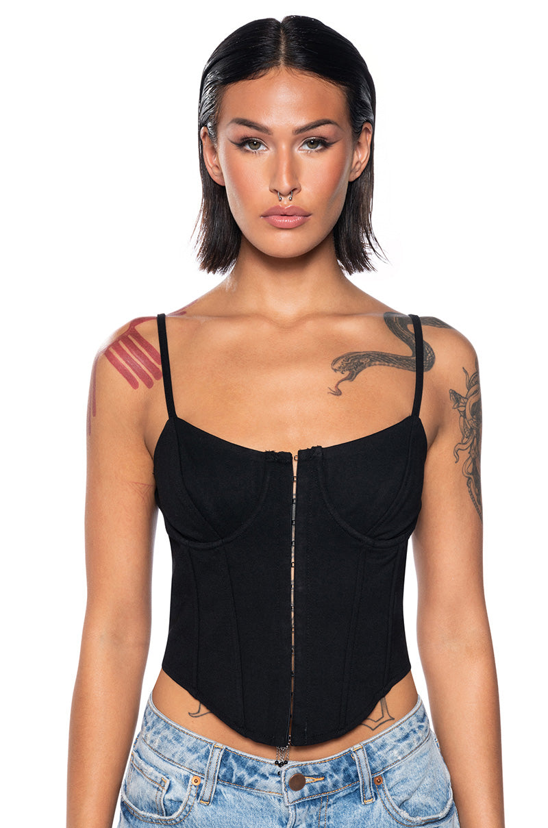 UNAPOLOGETIC KNIT CORSET TOP