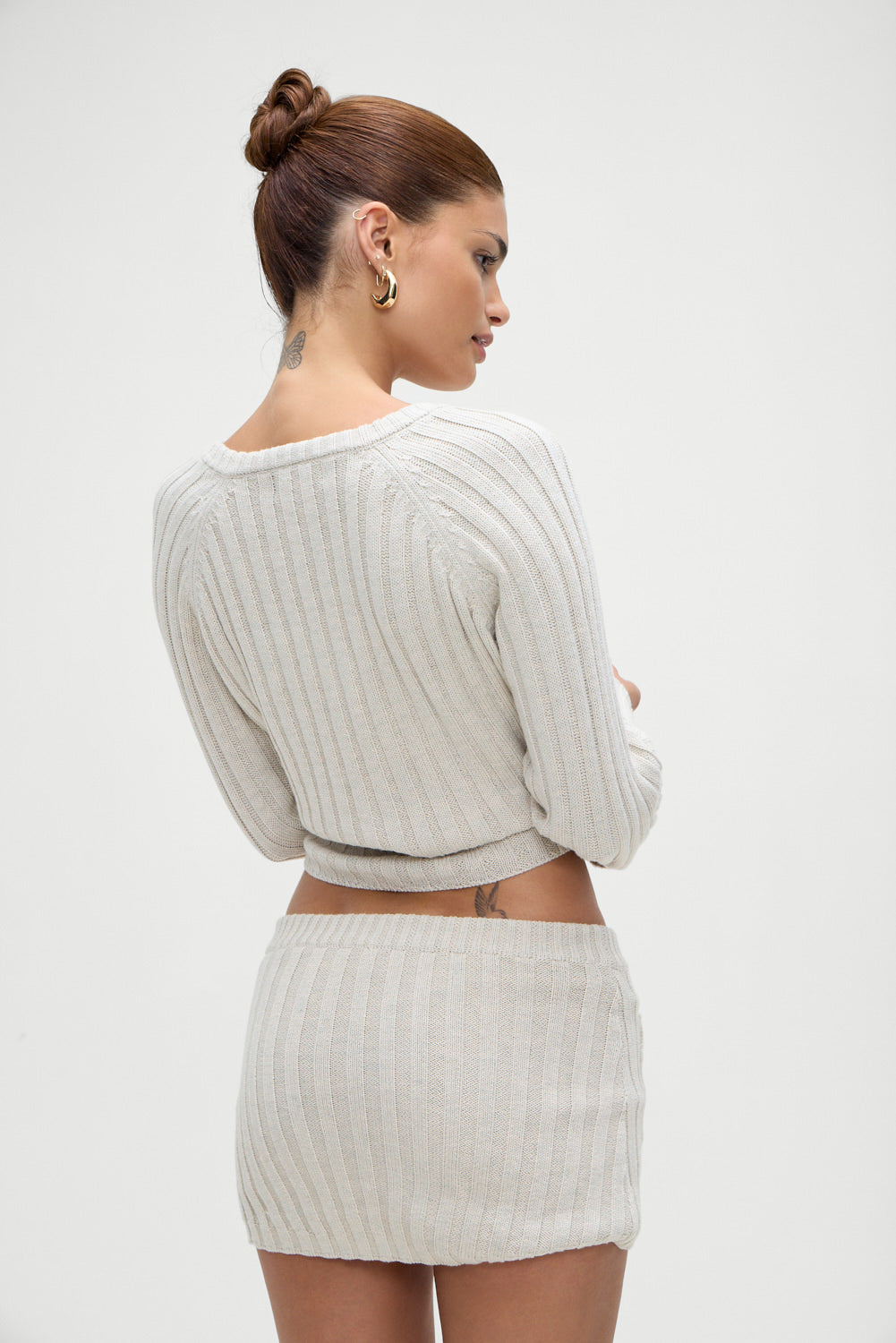 Ashton Cotton Knit Sweater - Cream