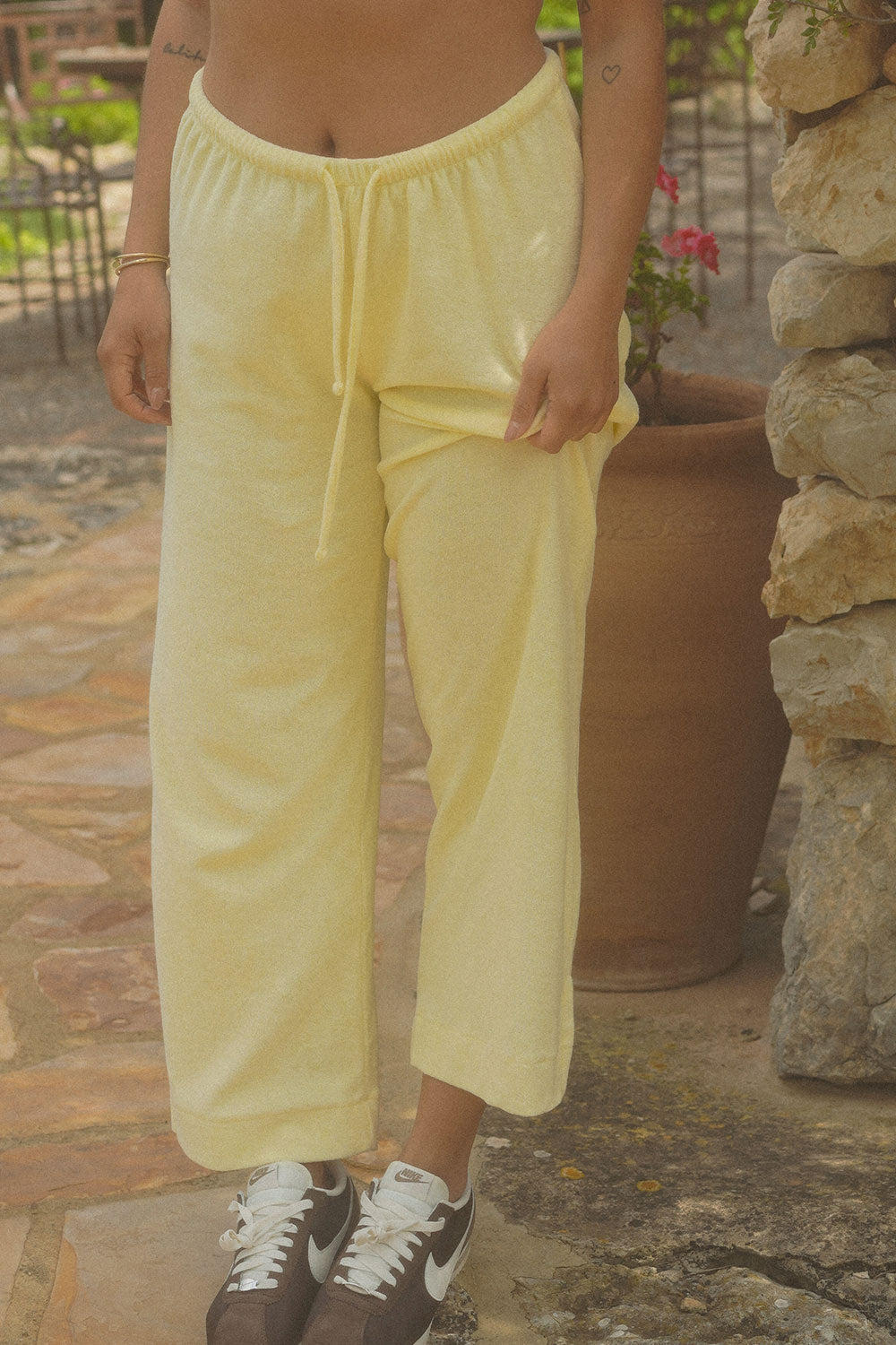 Terry Ankle Pants - Baby Sun