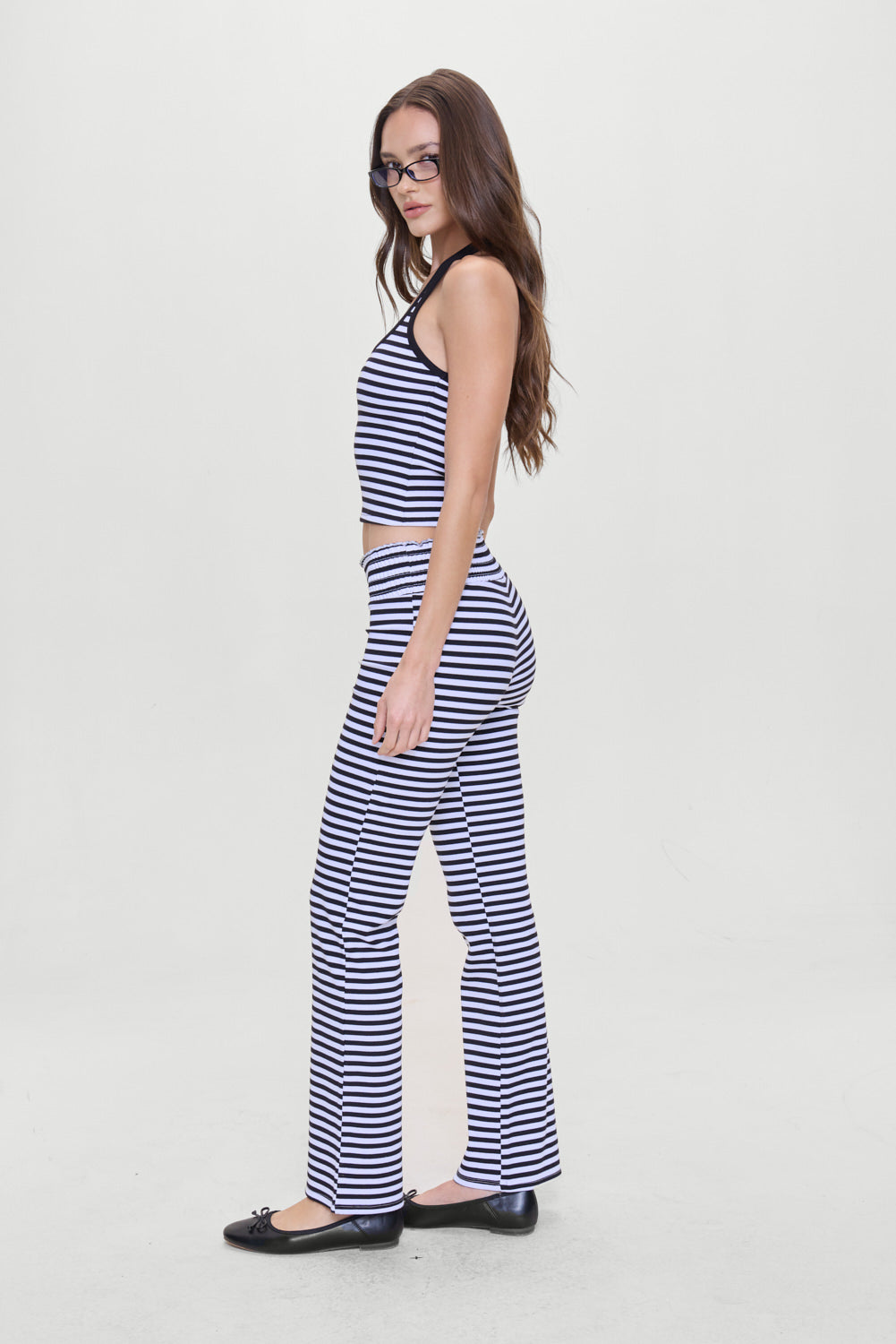 Bambi Striped Flare Pants - Silhouette Stripe