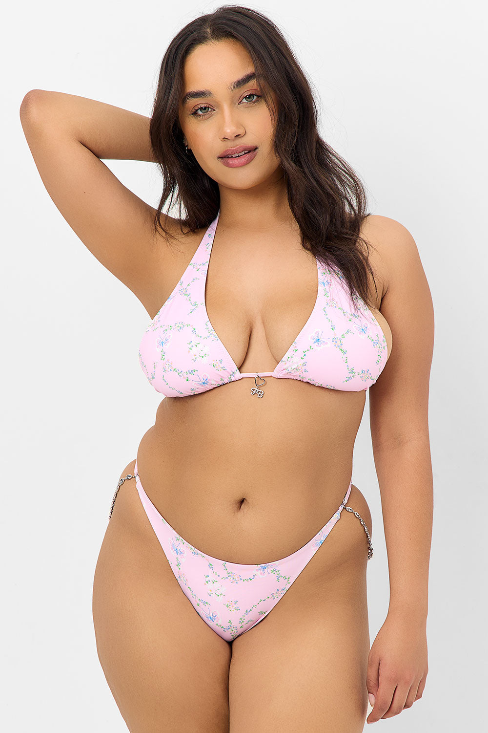 Isabella Floral Chain Bikini Bottom - Fairytale