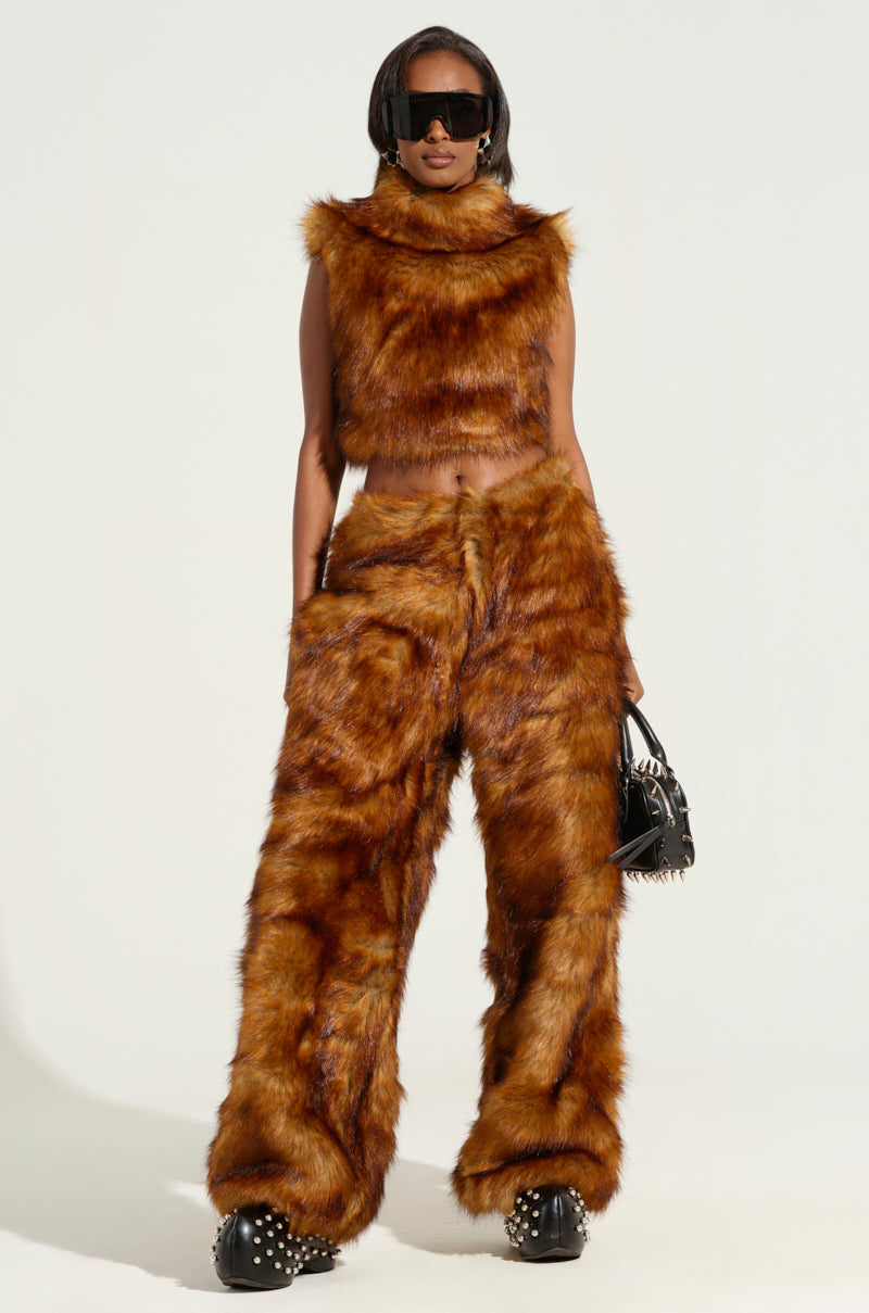 WILD CHILD CROPPED FUR VEST