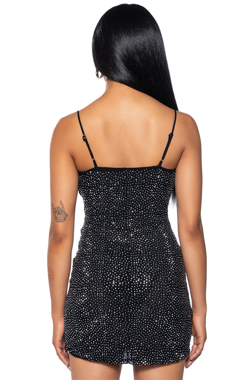 BEA EMBELLISHED BODYCON MINI DRESS