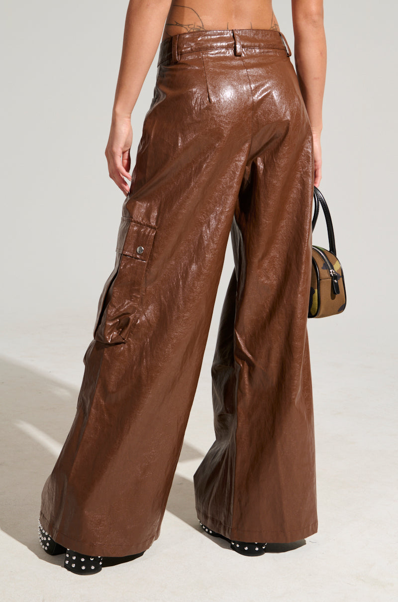 SOPHIE FAUX LEATHER TROUSER