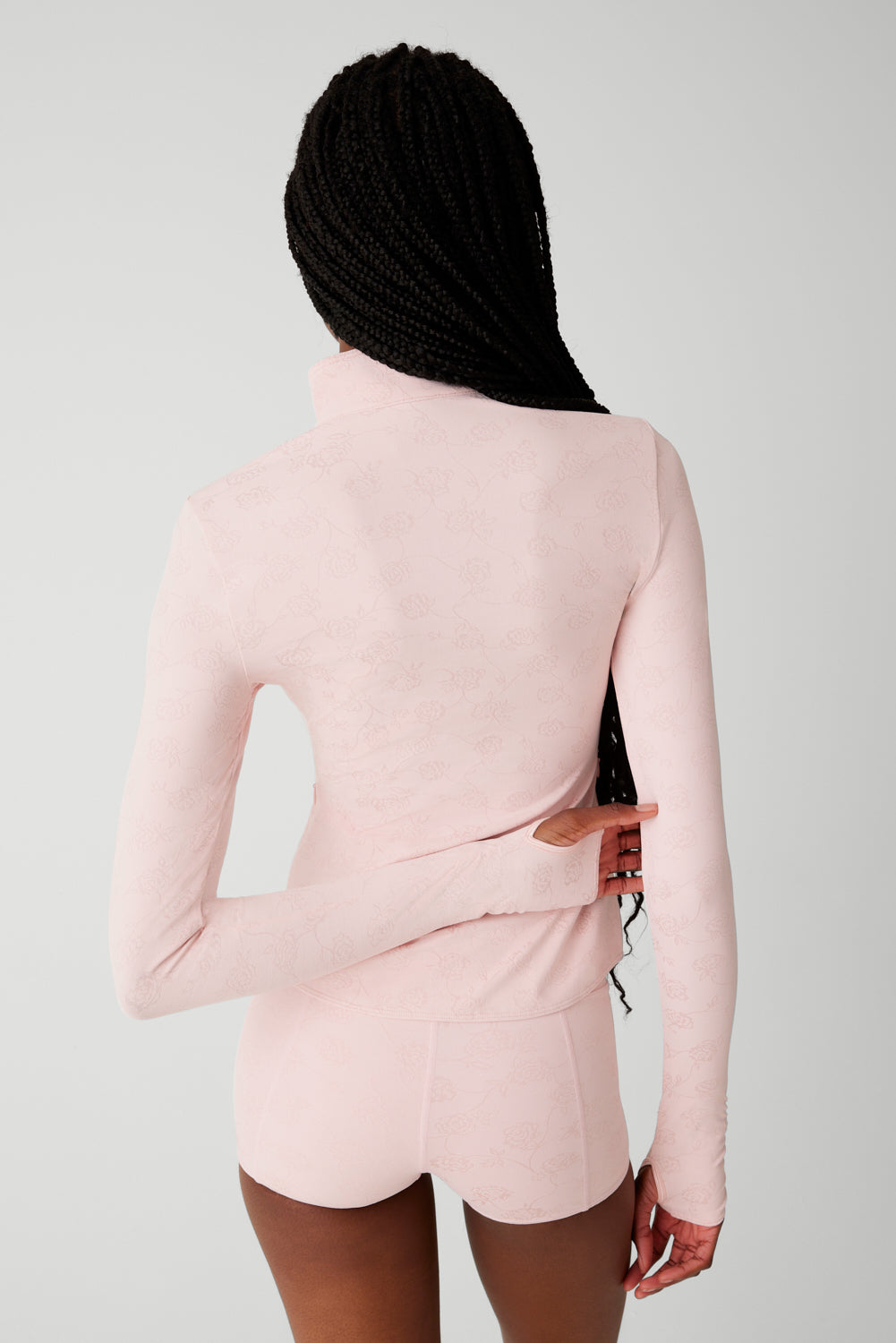 Renee Zip Up Jacket - Pink Petals