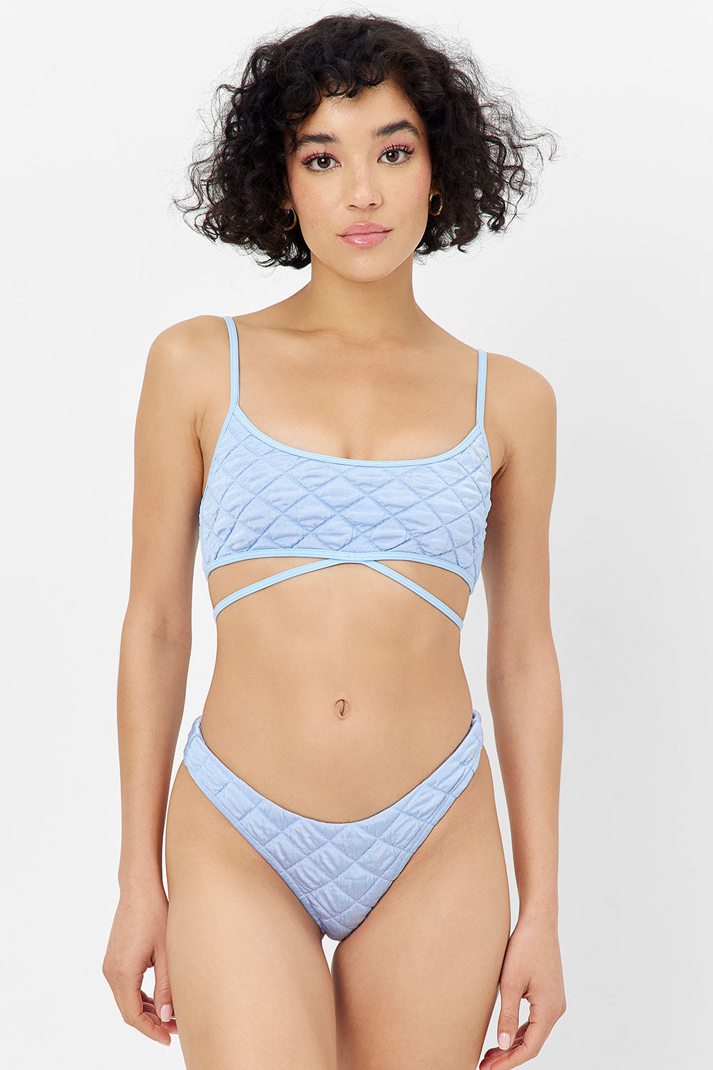 Waco Bralette Bikini Top - Baby Blue