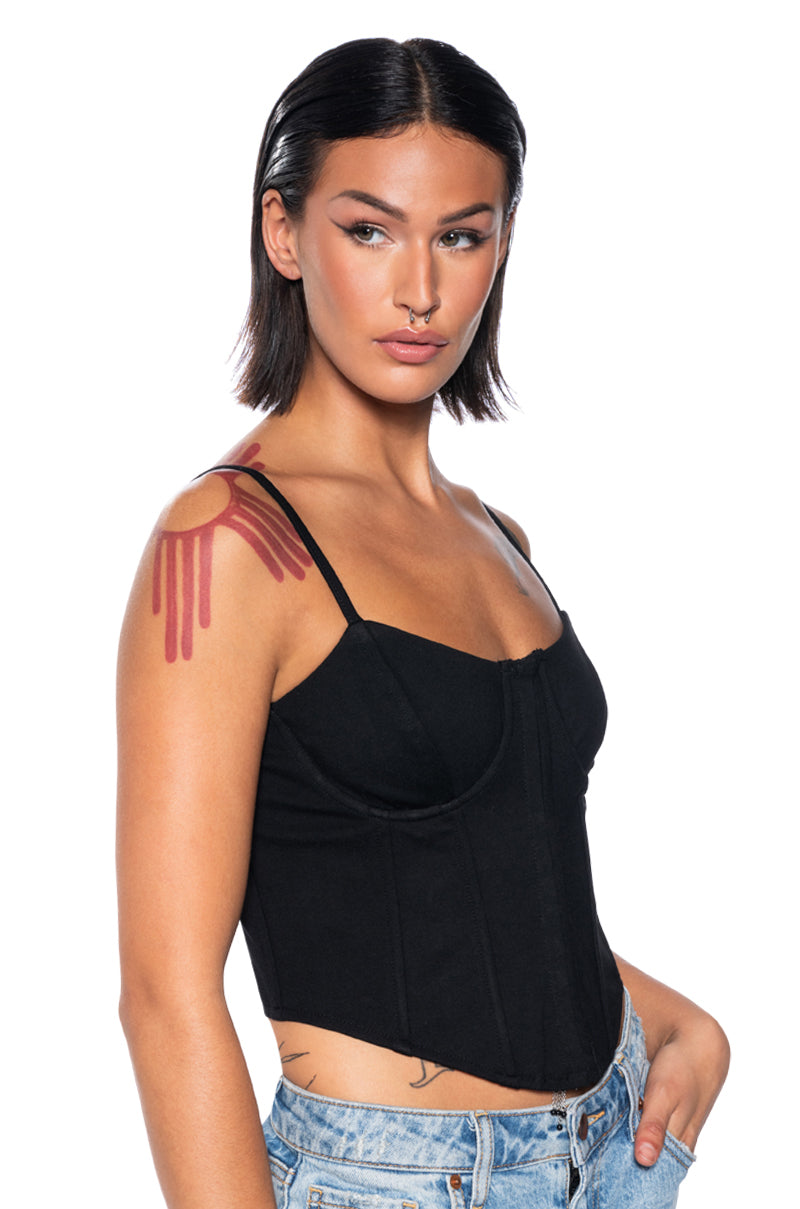 UNAPOLOGETIC KNIT CORSET TOP