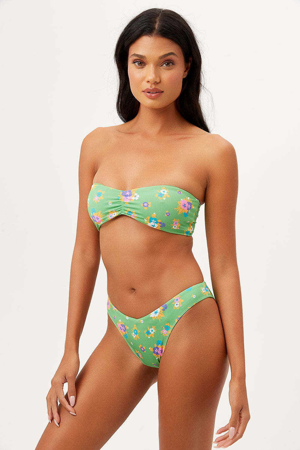 Haven High Cut Cheeky Bikini Bottom - Meadow