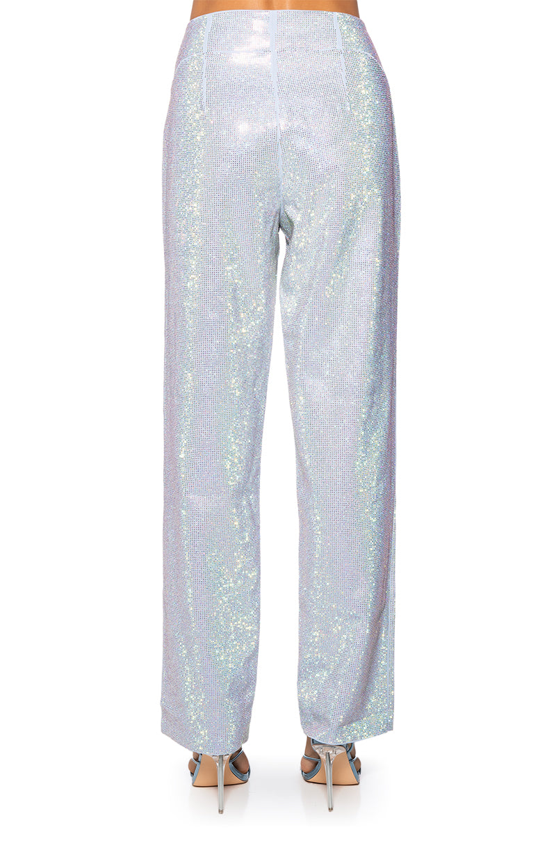 POP STAR FITTED RHINESTONE TROUSERS