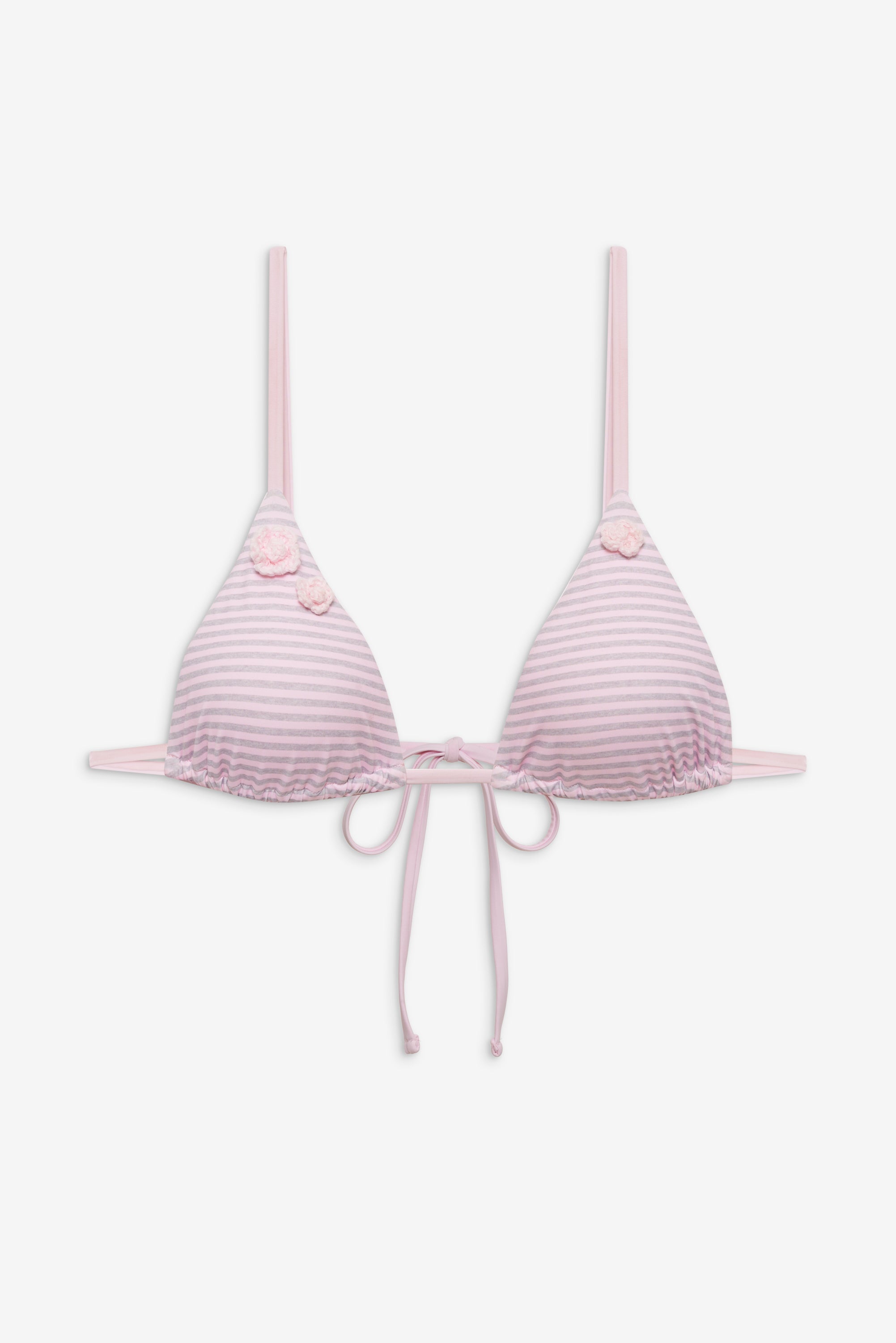 Lumia Triangle Bikini Top - Rosewater Stripe