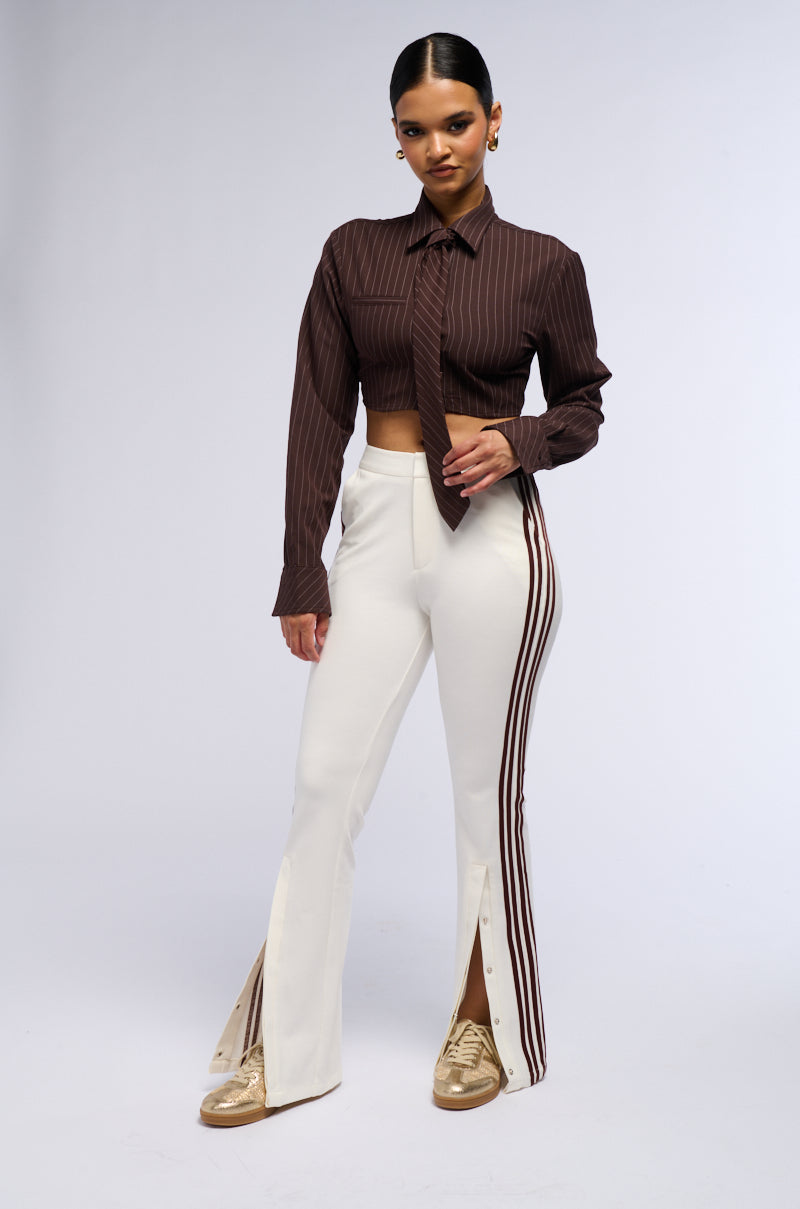 TYPE OF LOVE FLARE TROUSER WITH SIDE STRIPES