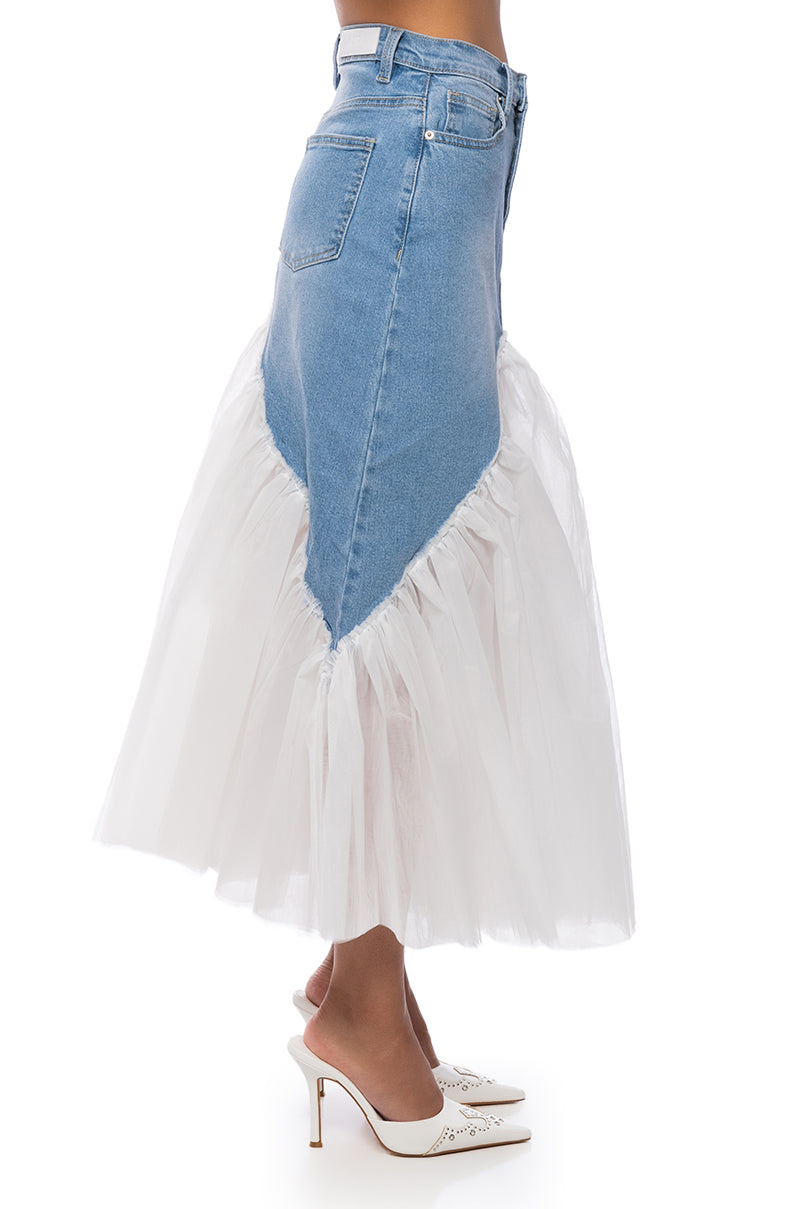 FANTASIA DENIM MAXI SKIRT