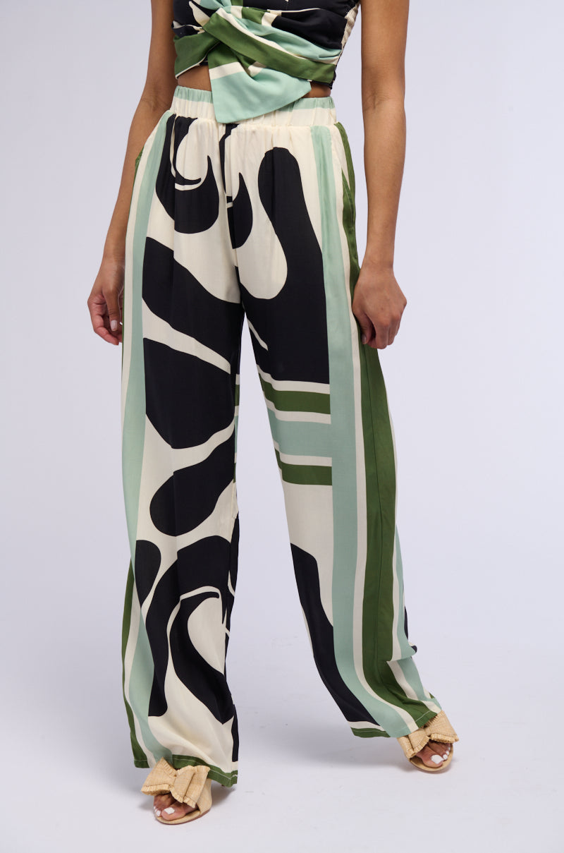 LILAH PRINTED WIDE LEG PANT