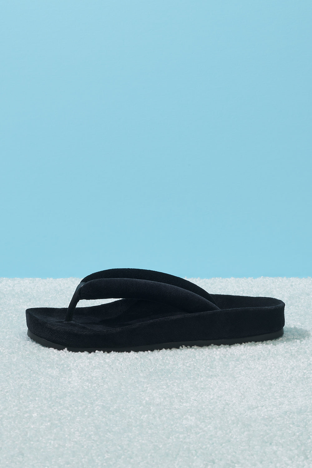 Puffer Padded Flip Flop - Black