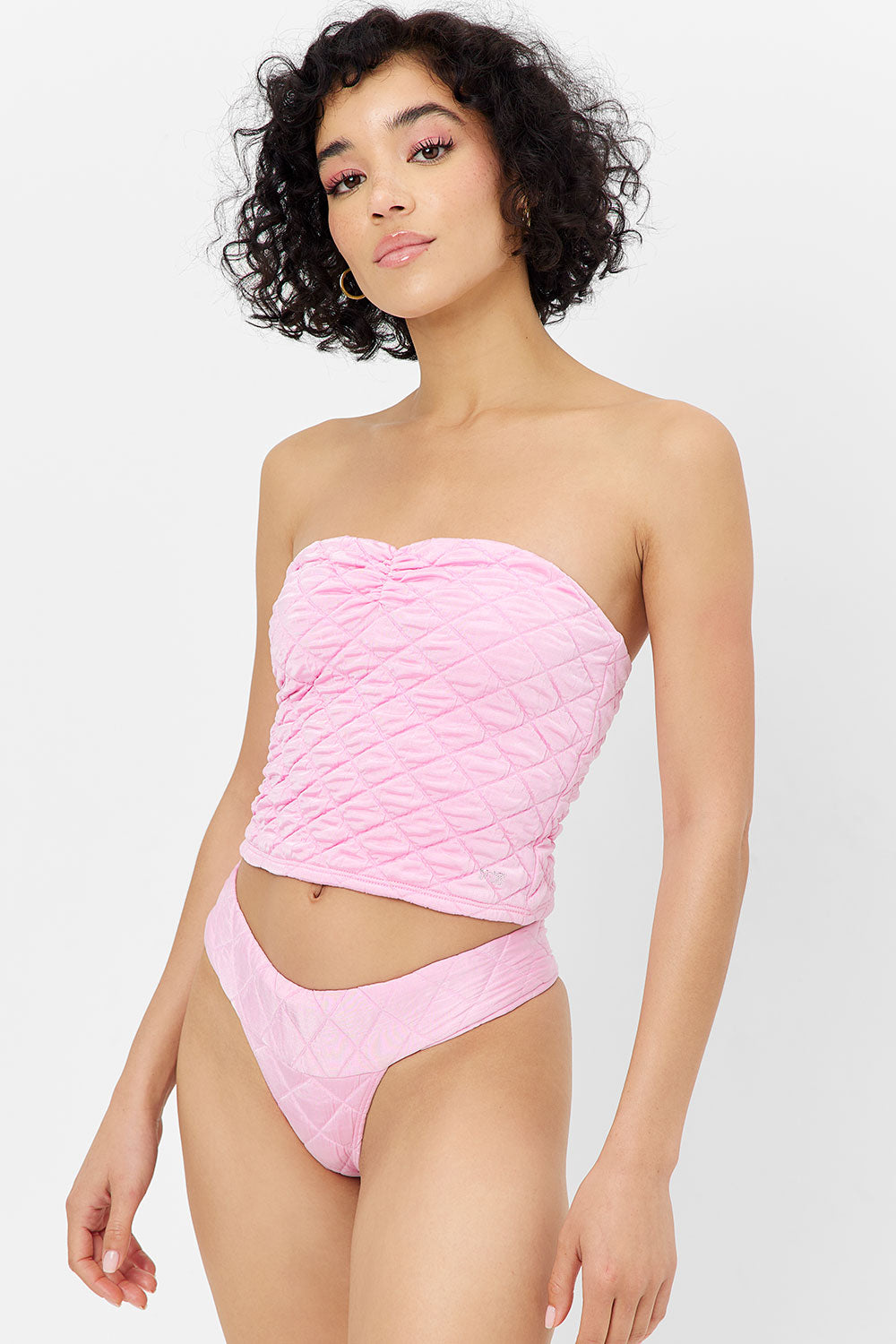 Lani Strapless Bikini Top - Baby Pink