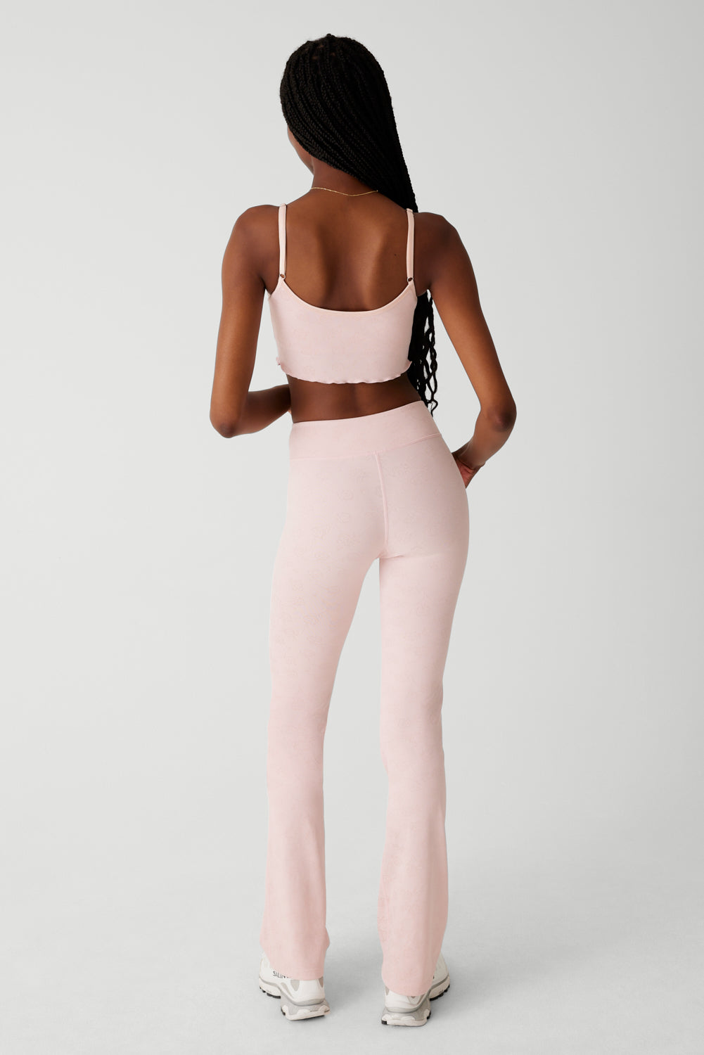 Clementine Low Waist Flare Legging - Pink Petals