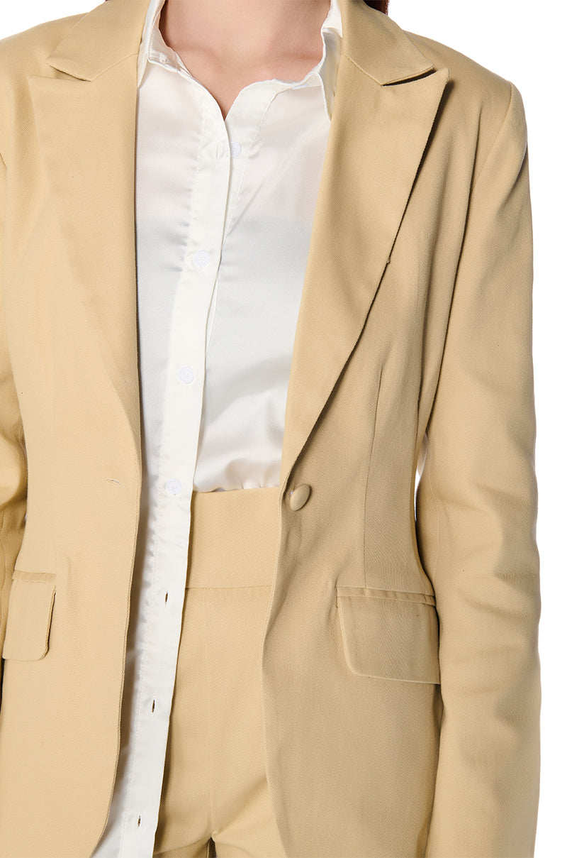 HANSEL KHAKI FITTED BLAZER