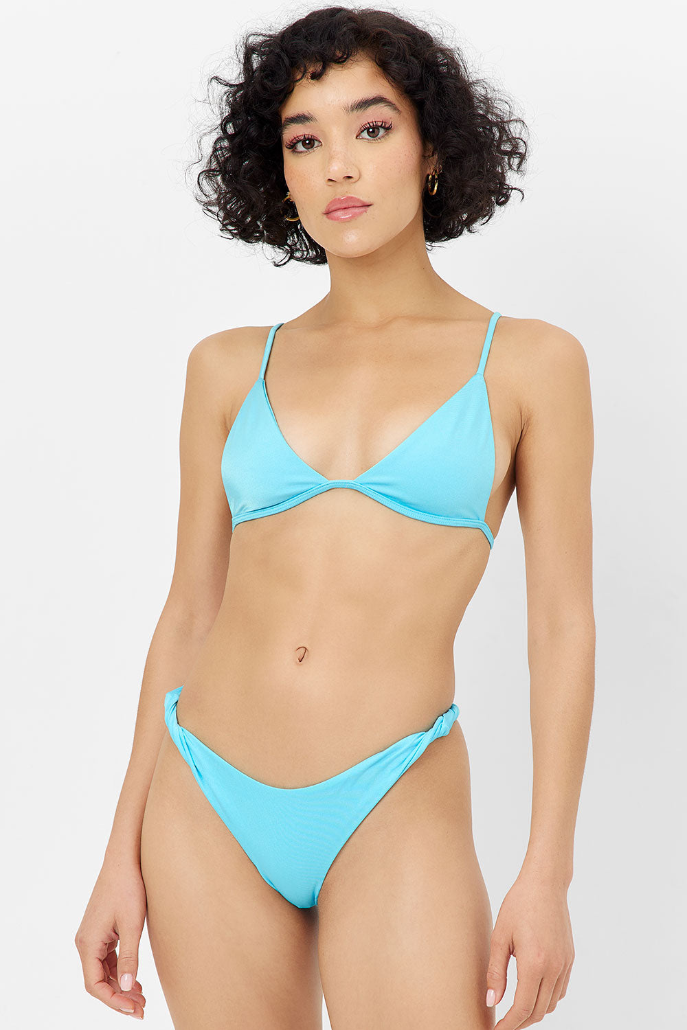 Chase Shine Triangle Bikini Top - Aquamarine