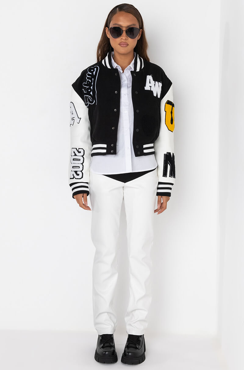 KEEP IT CLASSIC PATCH VARSITY JACKET