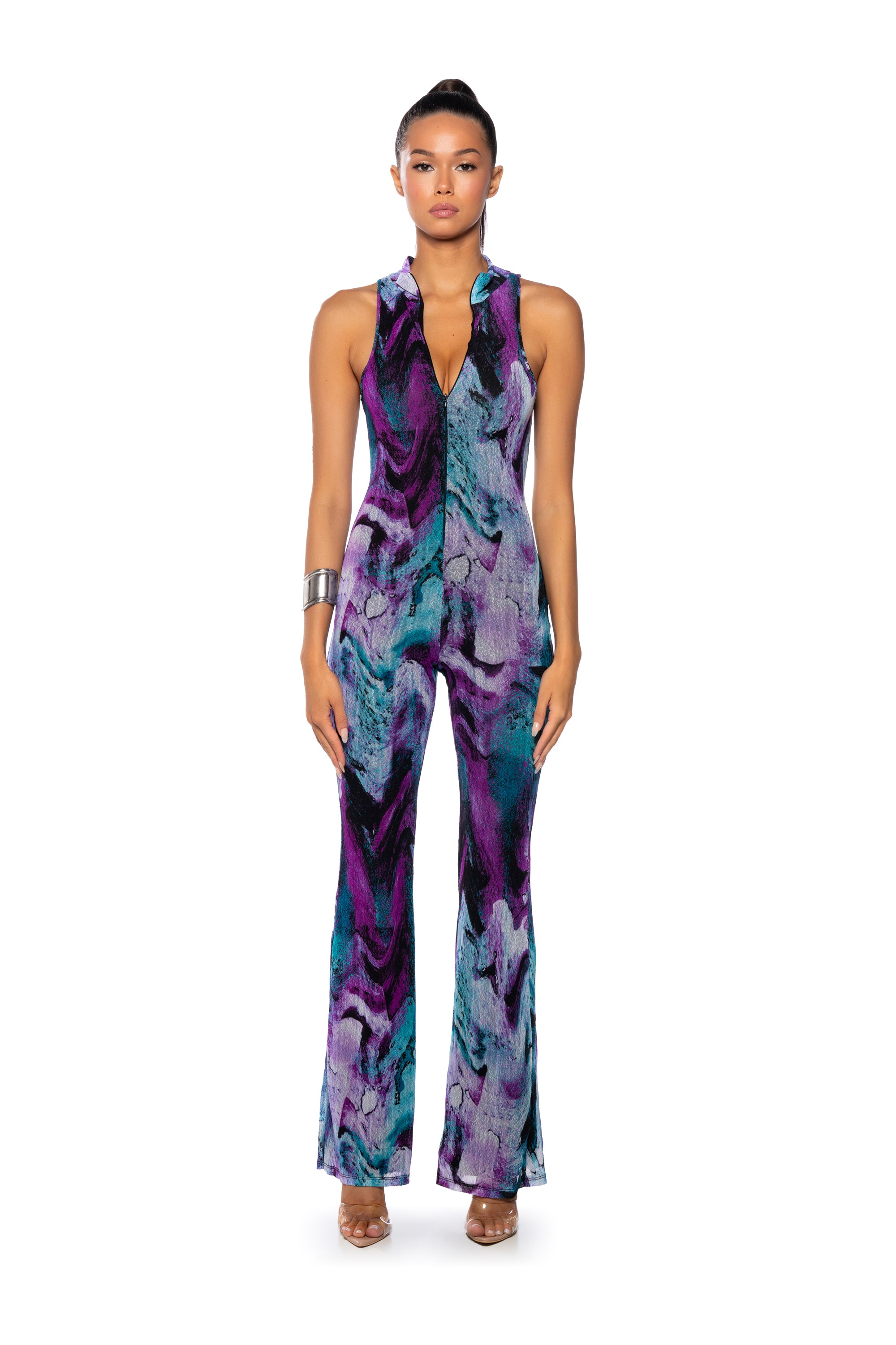 BREATHE ME IN HIGH NECK SLEEVELESS JUMPSUIT