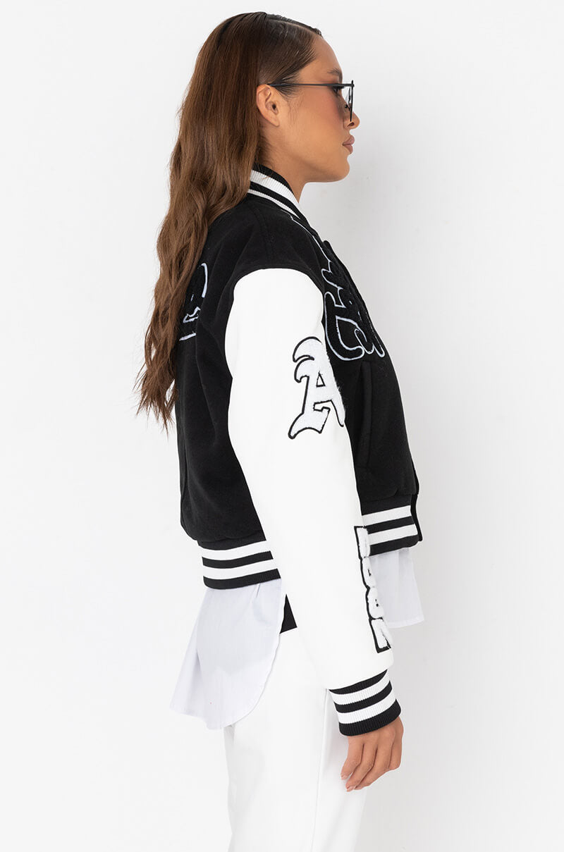 KEEP IT CLASSIC PATCH VARSITY JACKET