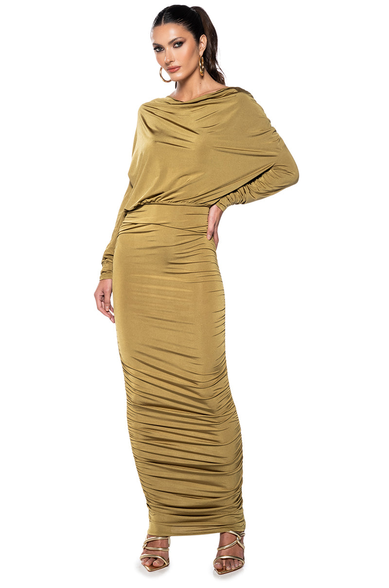 READY FOR IT SLINKY LONG SLEEVE MULTIWAY MAXI DRESS