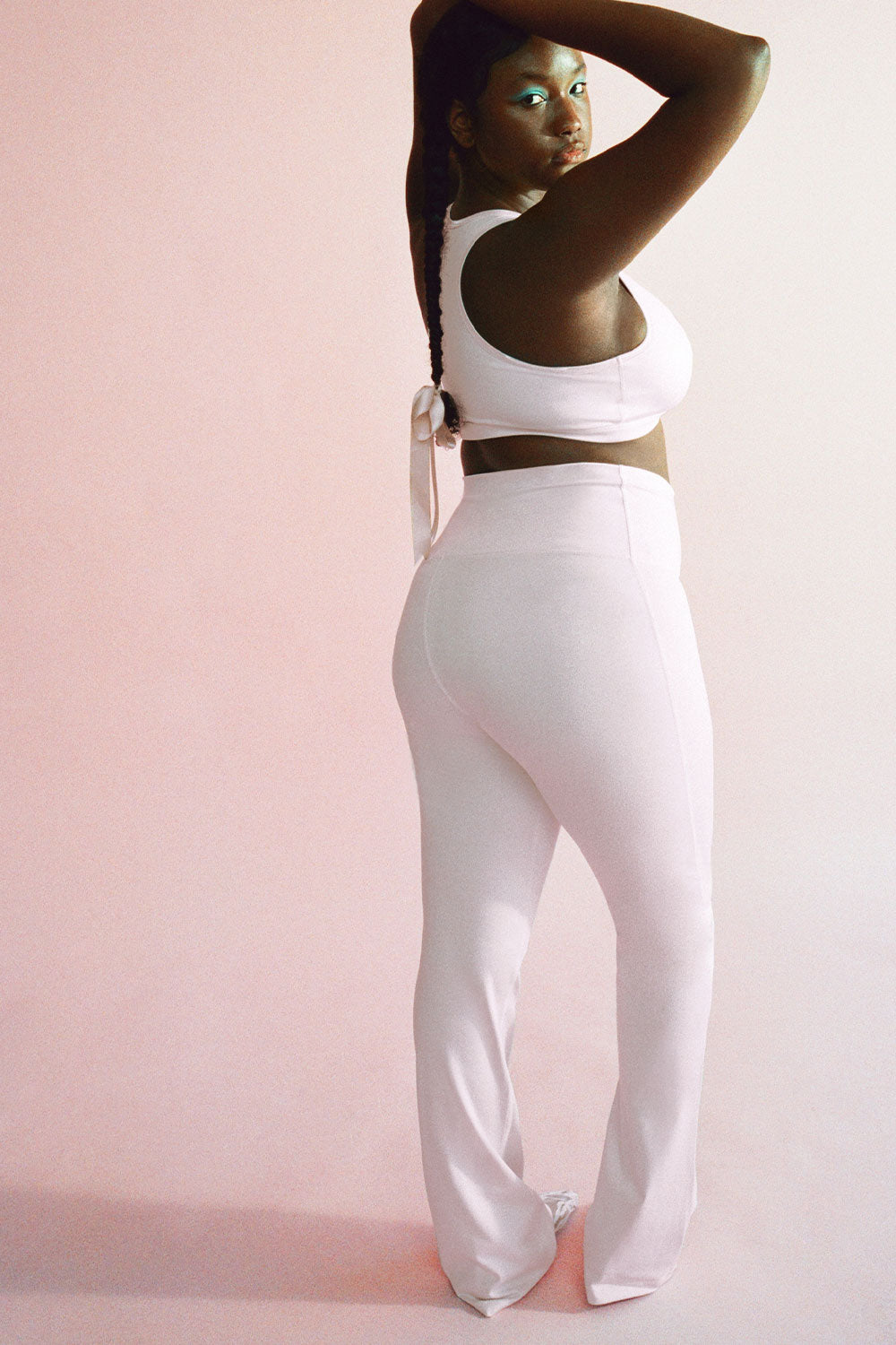 Zippy High Waist Flare Legging - Icy Pink