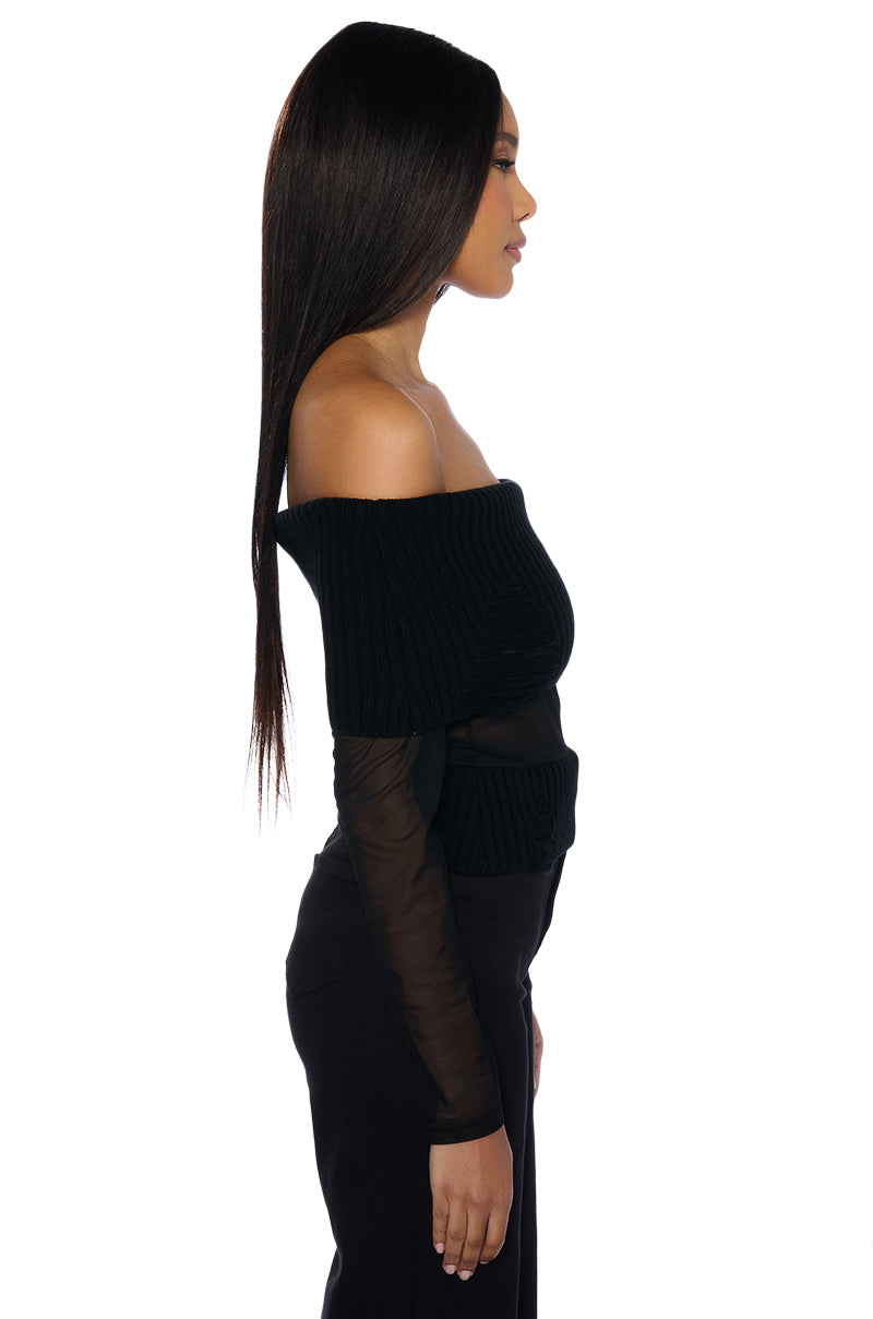 YOUR NEW TYPE OFF THE SHOULDER SWEATER