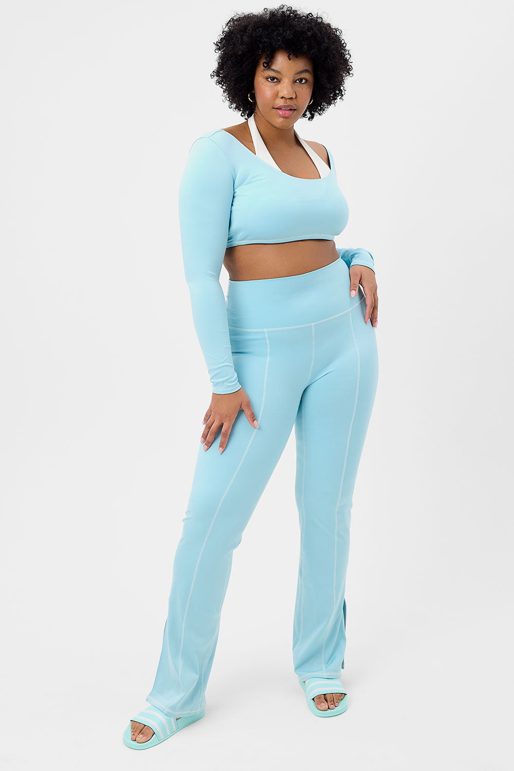 Zippy Flare Legging - Baby Blue