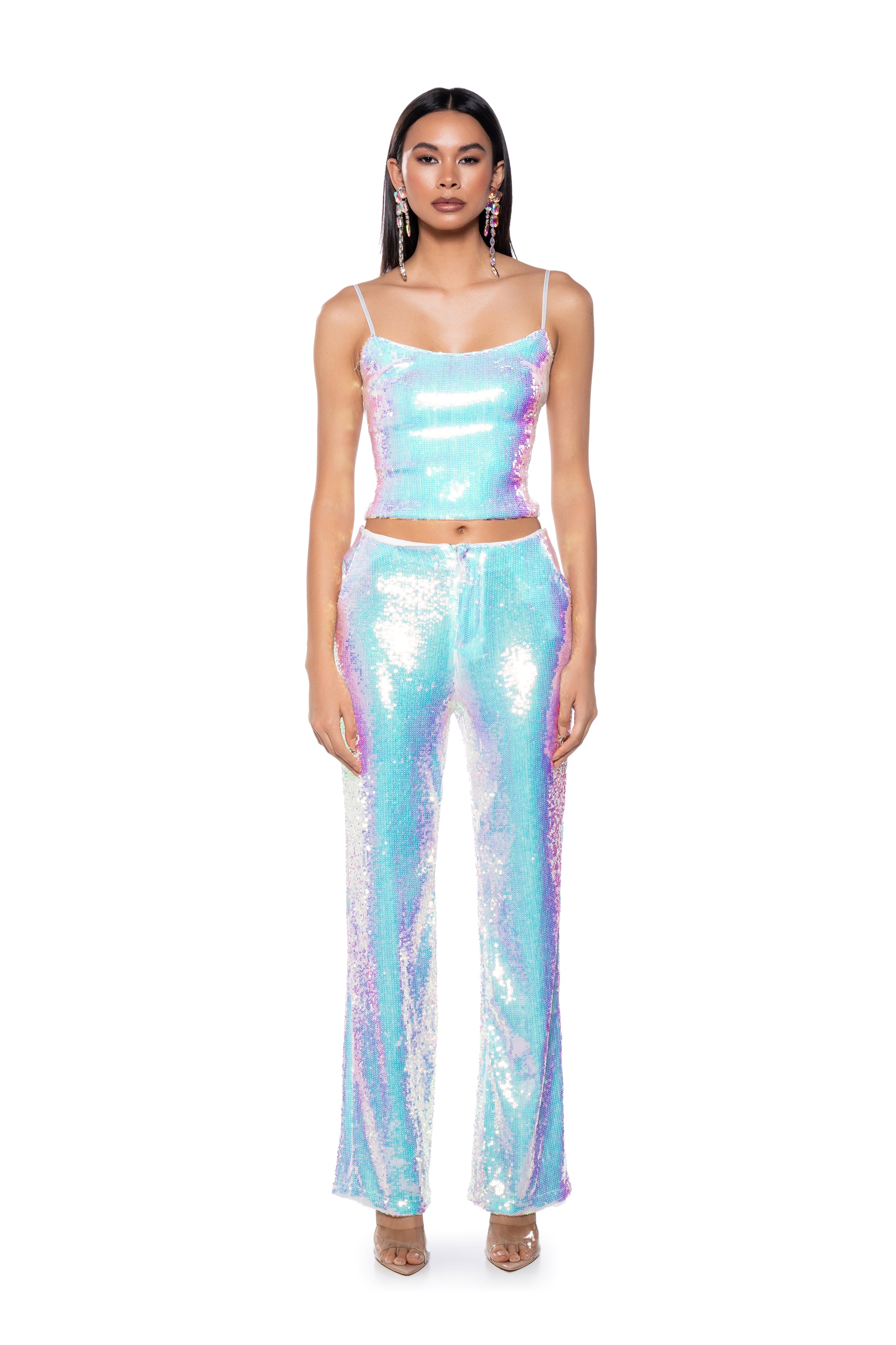 IRRESISTABLE GIRL SEQUIN WIDE LEG PANT