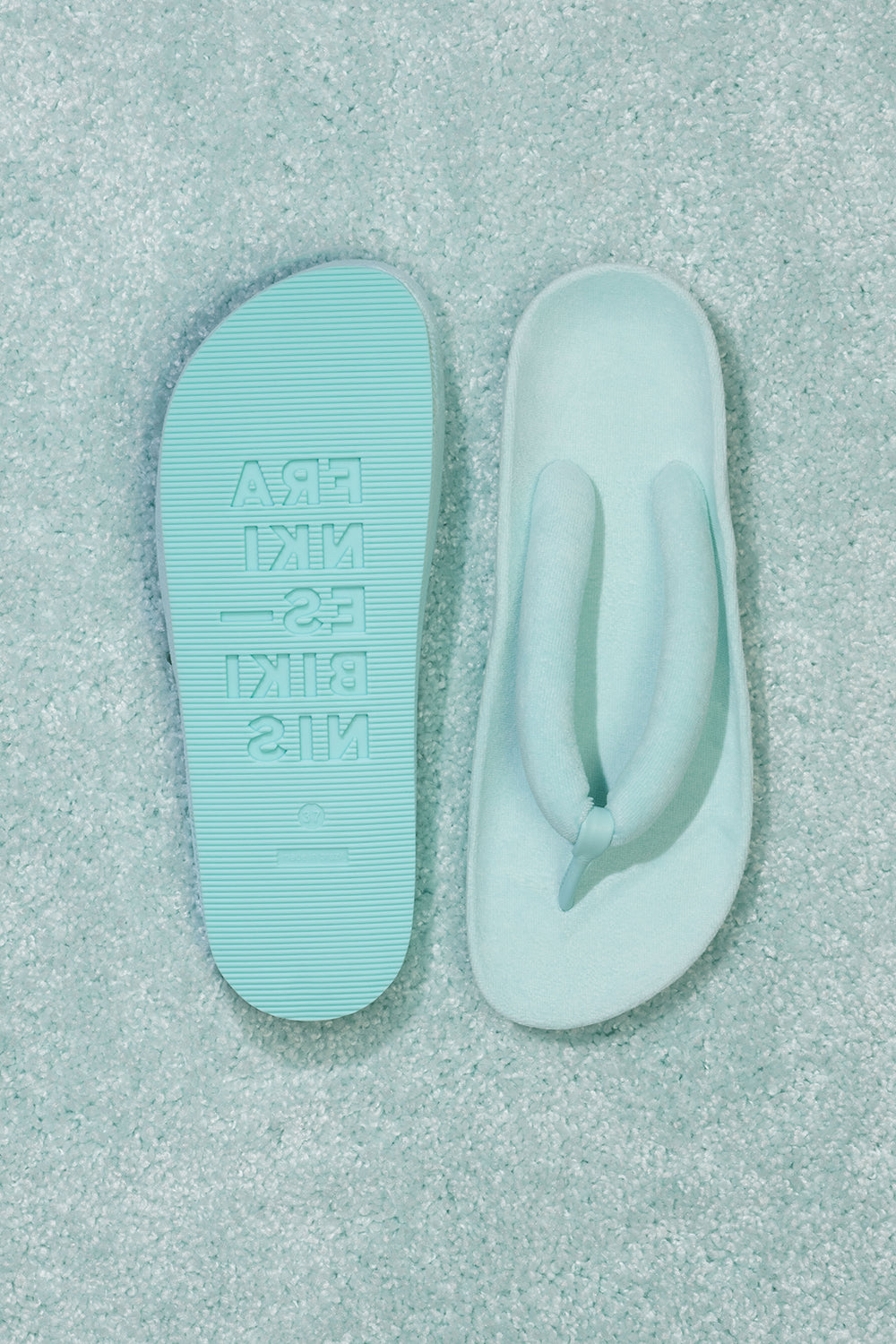 Puffer Padded Flip Flop - Baby Blue