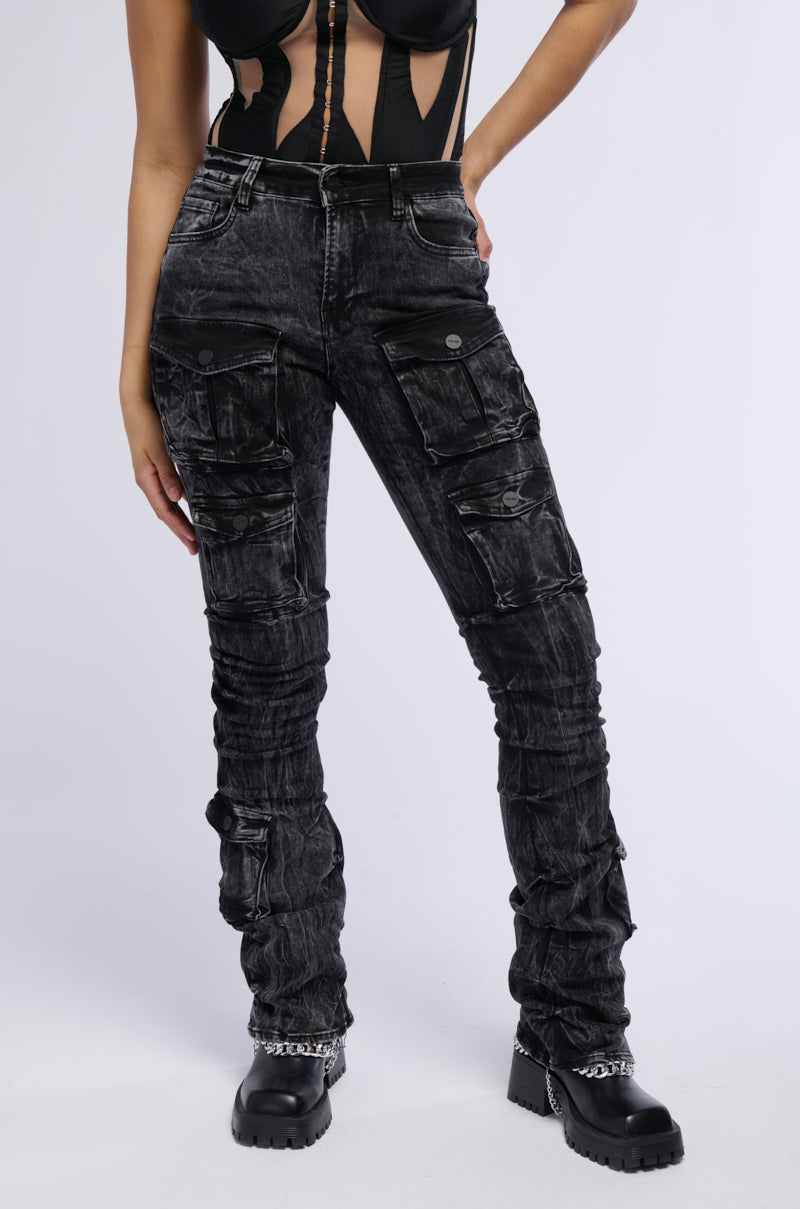 MATRIX HIGH RISE STACKED JEANS