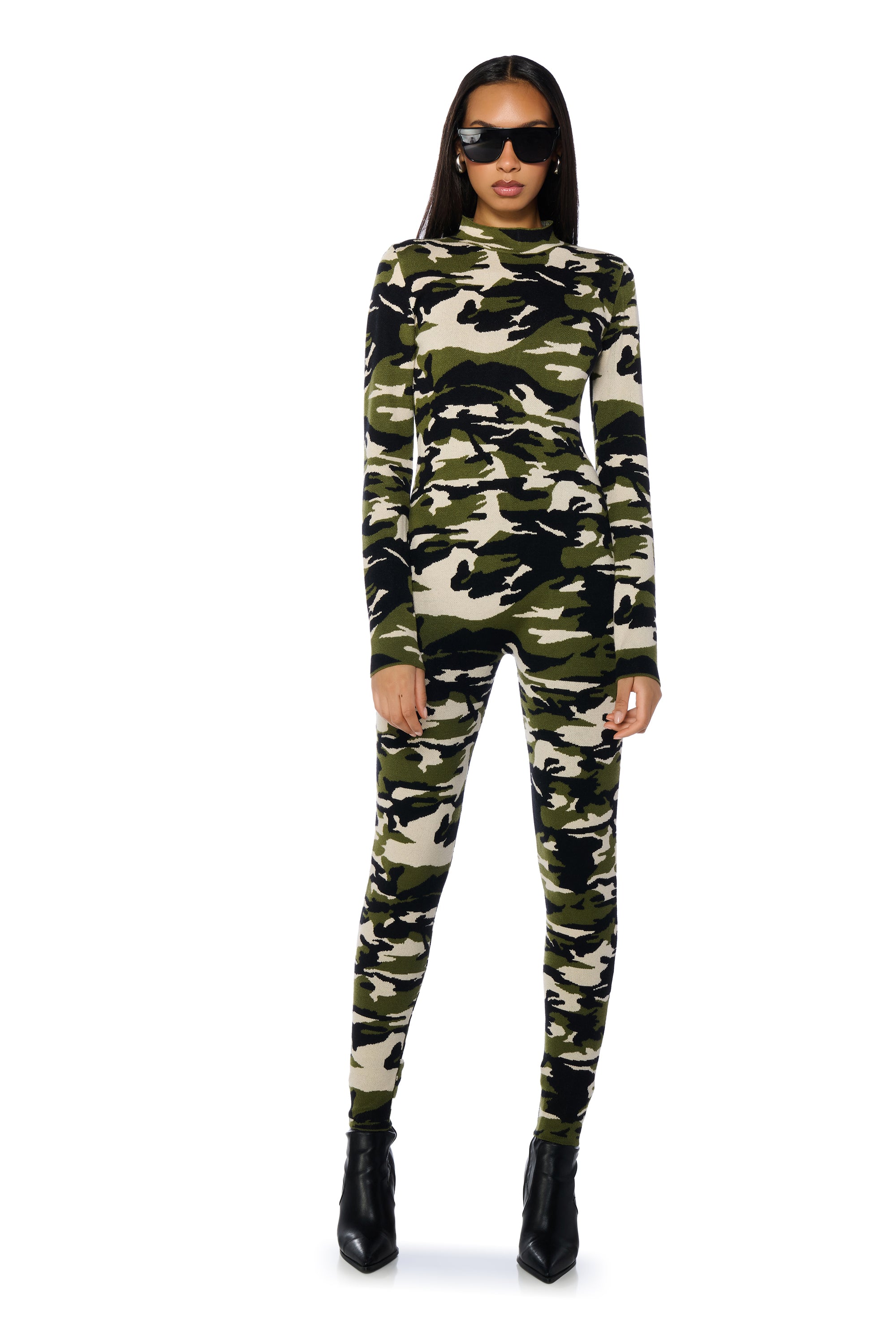 REMI CAMO KNIT JUMPSUIT